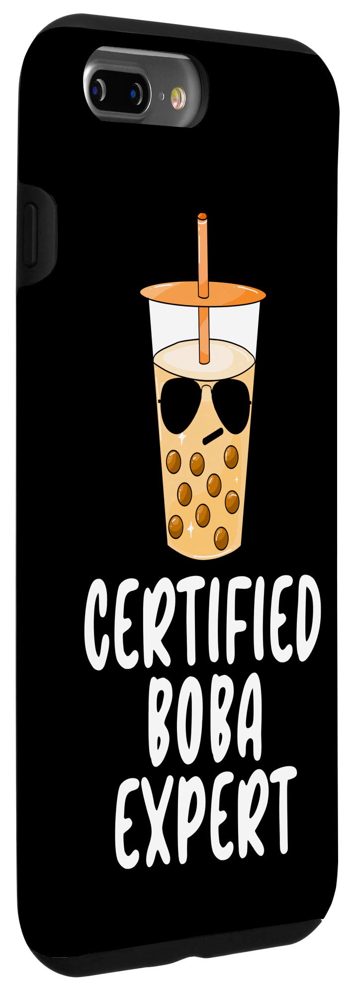 Cute Kawaii Bubble Milk Tea Phone Case for iPhone 7 Plus/8 Plus - Boba Tapioca Design Protective Cover for Girls, Women | Perfect for School, Work, Travel & Daily Use