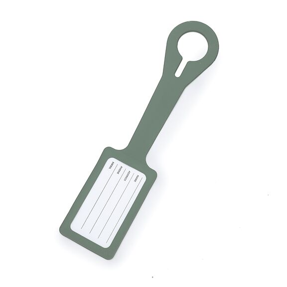 Tosca TCA065 E Silicone Luggage Tag in Moss Green - Durable Travel Accessory for Suitcases, Backpacks & Carry-Ons - Perfect for Airports, Business Trips & Vacations
