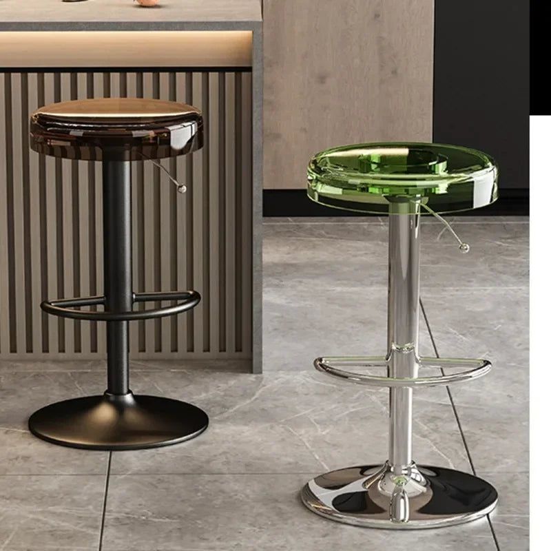 Premium Acrylic Kitchen Island Bar Stool - Modern High-End Counter Stool for Dining & Entertaining - Perfect for Home, Restaurant & Cafe Use