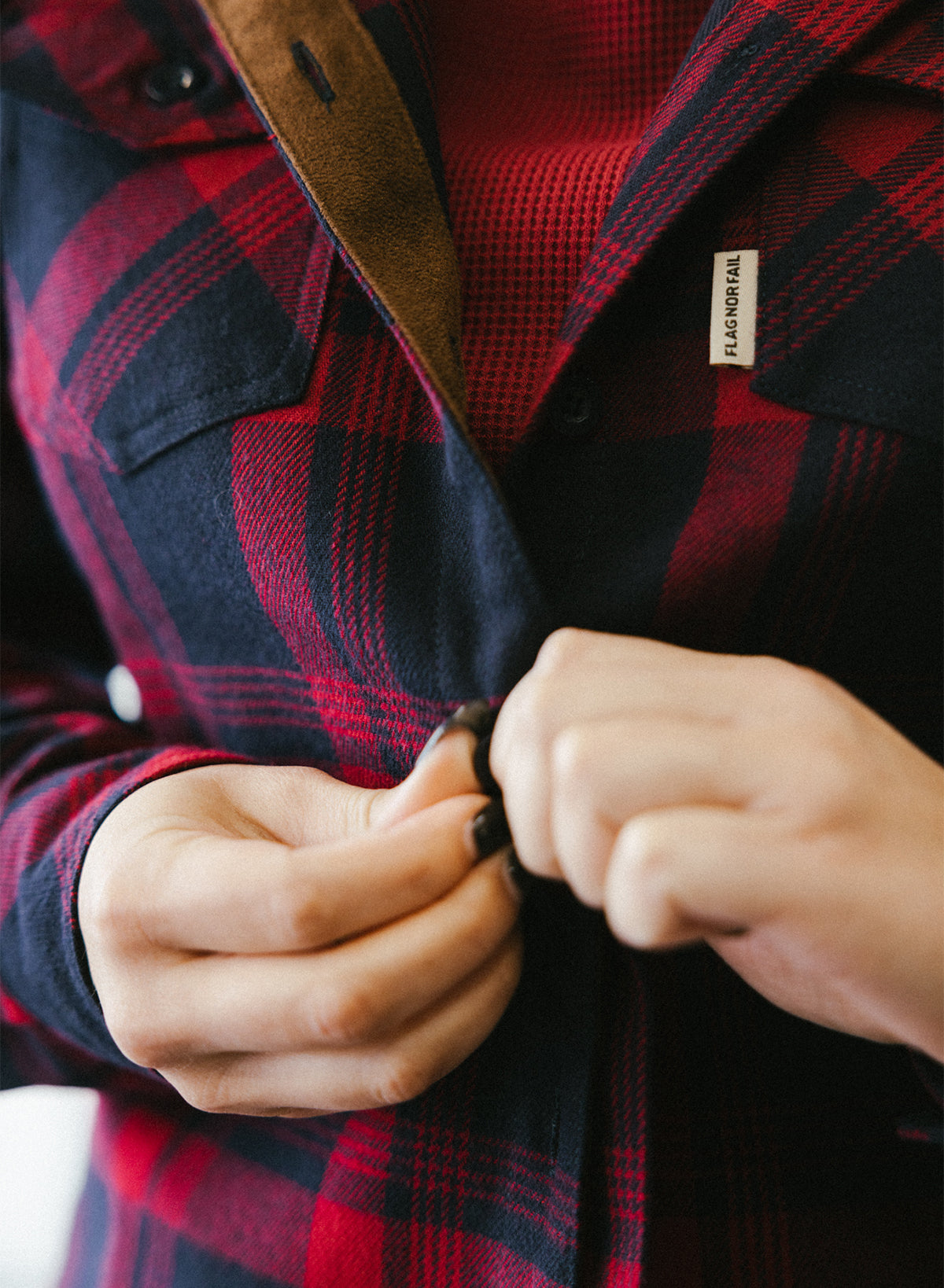 Women's Red Hooded Forever Flannel Shirt - Cozy & Stylish for Fall, Winter & Outdoor Adventures