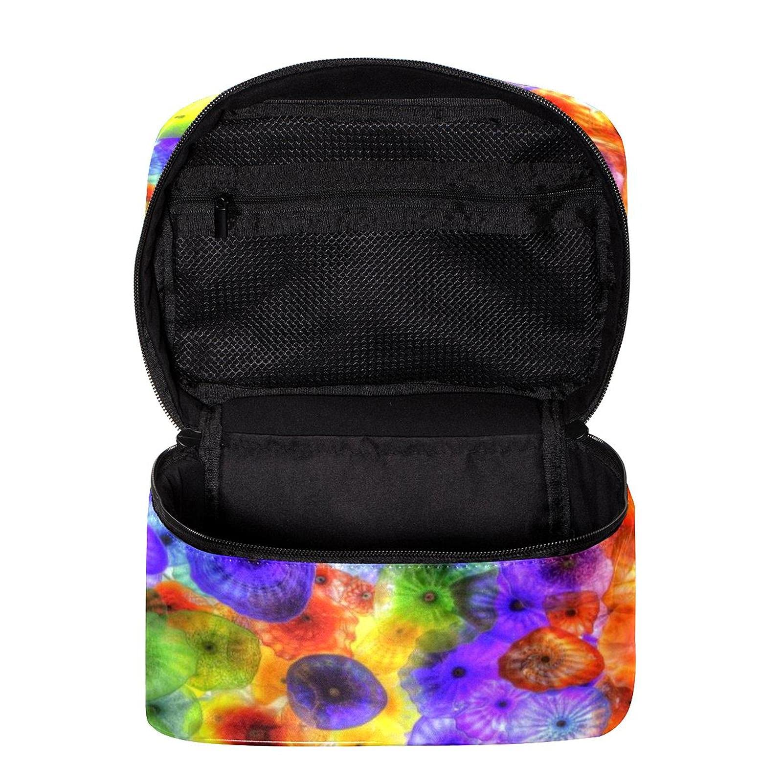 Colorful Jellyfish Makeup Bag - Large Cosmetic Organizer for Travel & Toiletries | Women & Girls