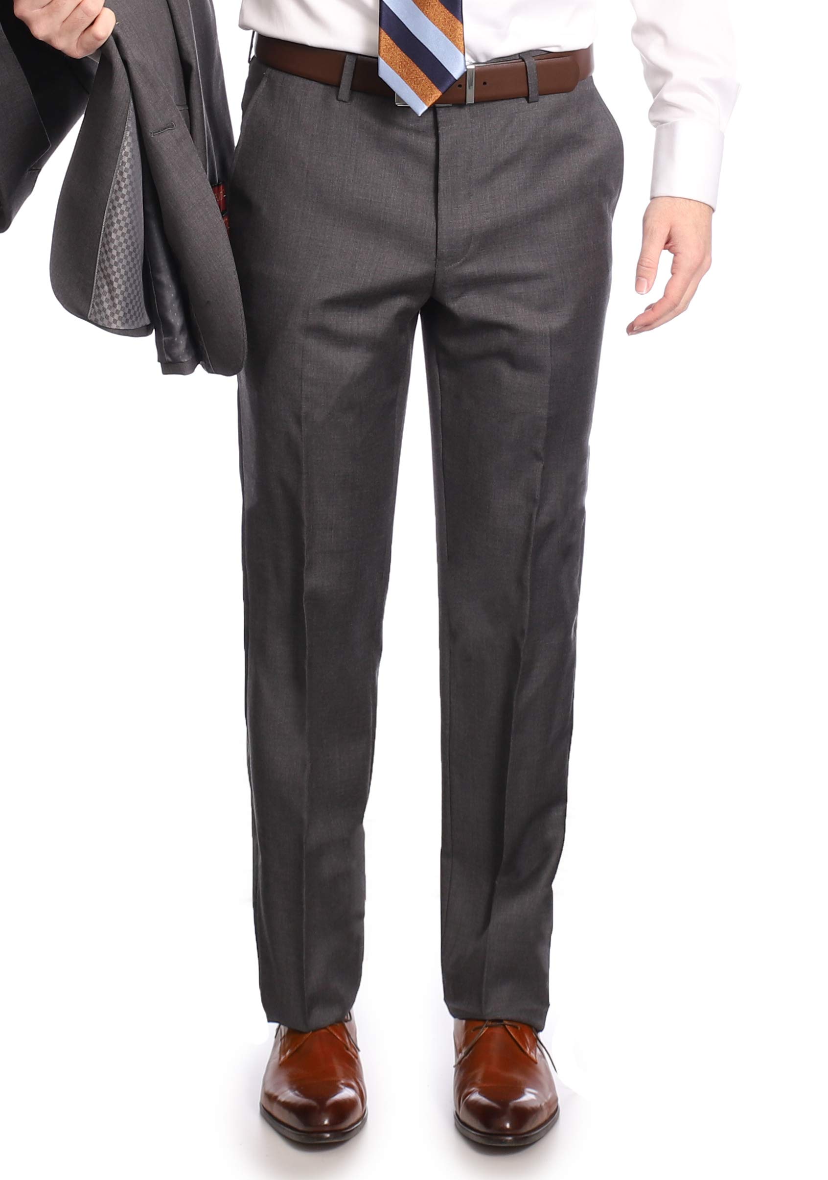 Men's Classic Fit Two-Button 100% Wool Suit Set - Perfect for Business Meetings, Weddings & Formal Occasions