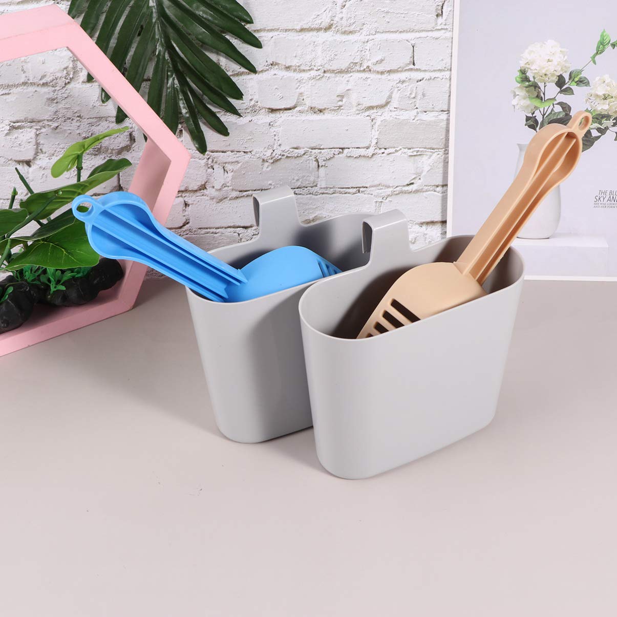 Premium Cat Litter Scoop with Holder - Durable Stainless Steel Pet Waste Shovel for Kitty Litter Box Cleaning (2-Pack) - Perfect for Multi-Cat Homes & Easy Litter Maintenance