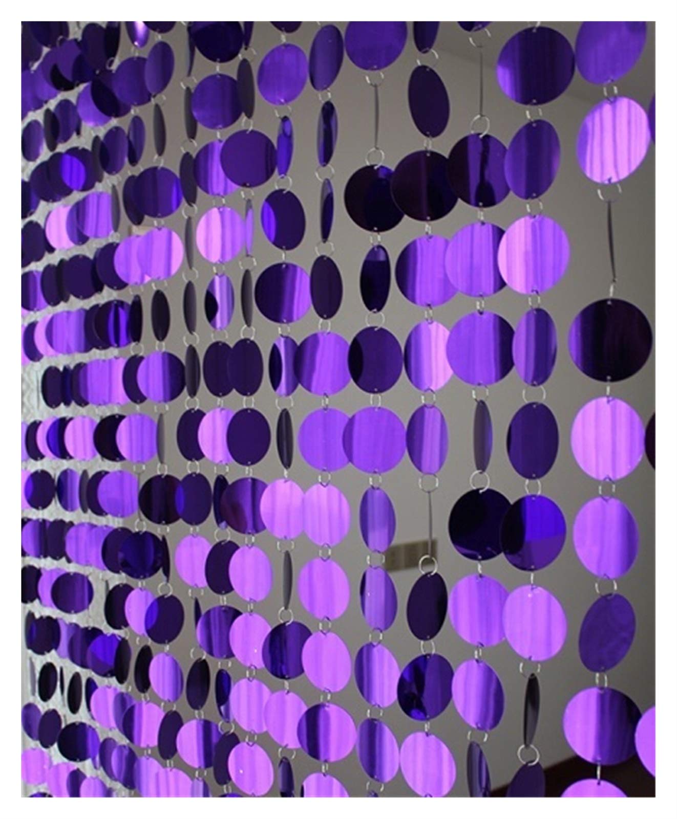 VIAIA PVC Sequins Curtain for Party Decorations - Purple Sparkly DIY Wedding Backdrop, Room Divider & Home Decor | Perfect for Festivals, Weddings, Birthday Parties & Photo Booths