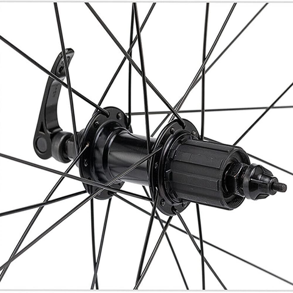 BUCKLOS 700c Aluminum Alloy Road Bike Wheelset - 30mm Depth, 20mm Wide, Quick Release, Rim Brake, Superlight Double Wall, 24H Round Spokes for Racing & Training | Perfect for Road Cycling, Commuting & Performance Riding