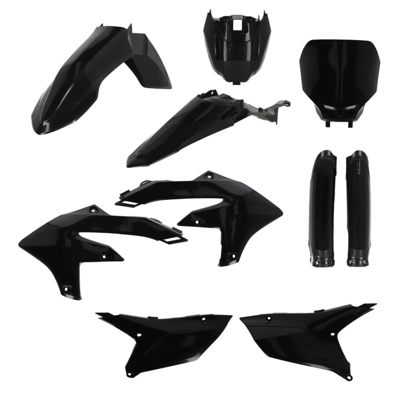 Acerbis 2024 Yamaha YZ250F YZ450F YZ450FX Full Plastic Kit with Tank Cover - Black | Dirt Bike Replacement Parts for Off-Road Racing & Motocross