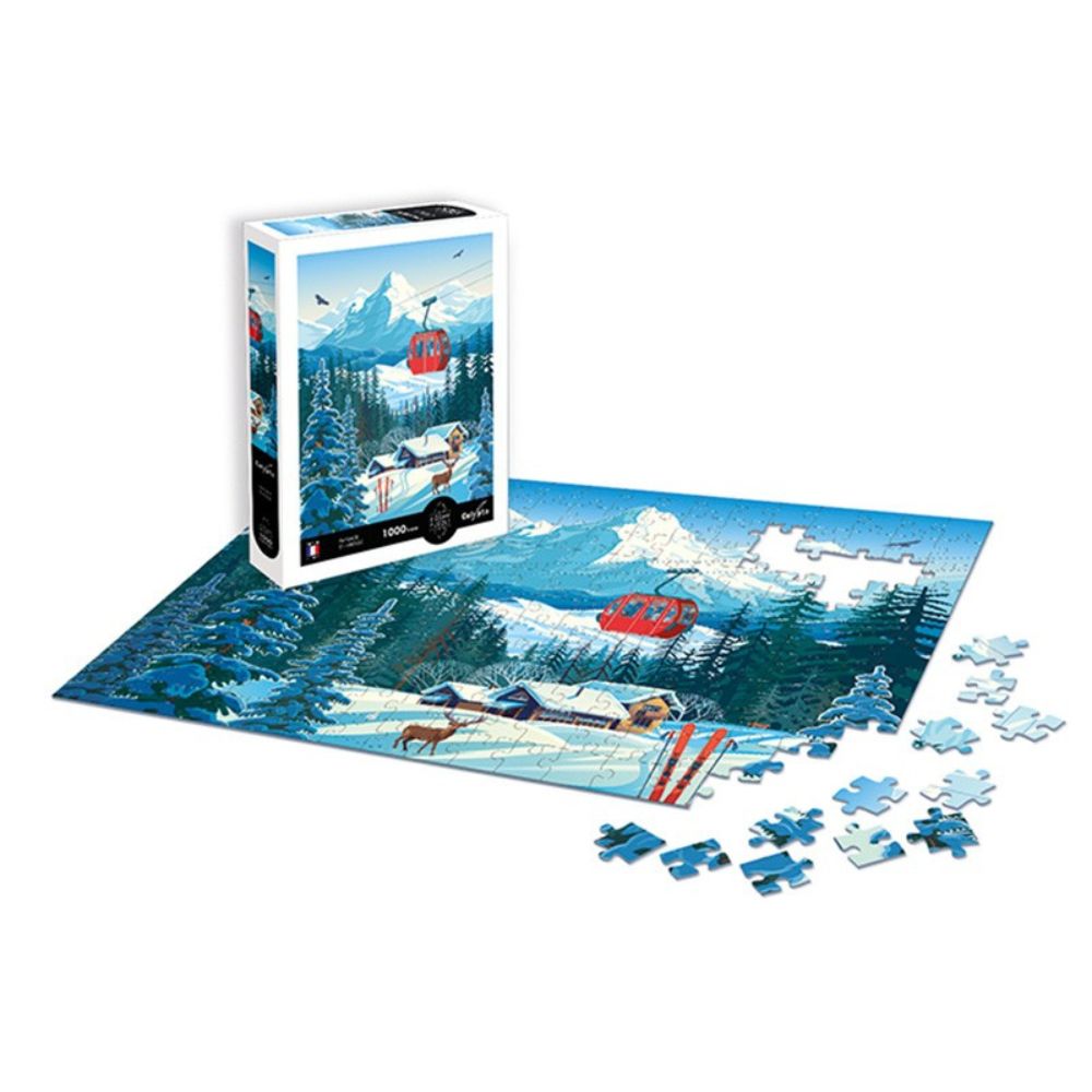 1000 Piece Snowy Landscape Jigsaw Puzzle for Adults - Calypto Premium Puzzle for Relaxation & Home Decor
