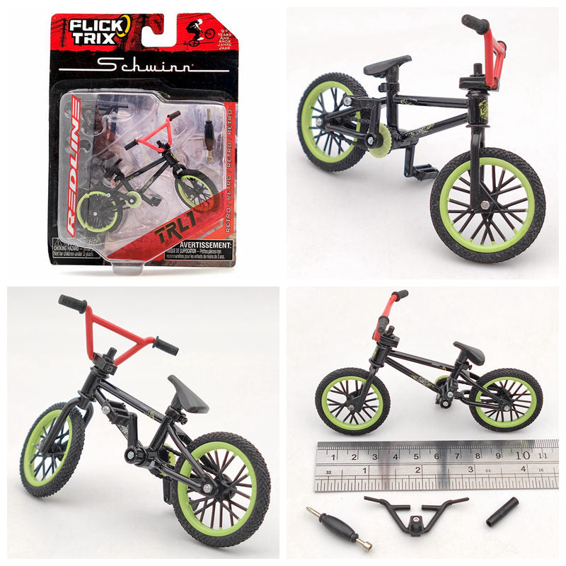 Premium FLICK TRIX Miniature BMX Finger Bike - Diecast Metal DeathTrap Bicycle Toy for Kids & Adults - Perfect for Office Desk, Stress Relief & Collectible Gift