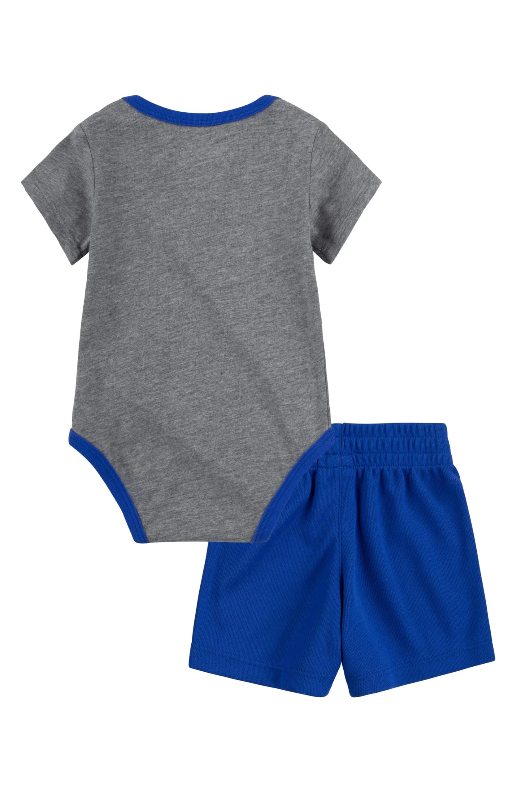 Nike Baby Boys' 2-Piece Bodysuit and Shorts Set - Soft Cotton Outfit for Newborns & Infants | Perfect for Playdates, Family Outings & Photo Shoots