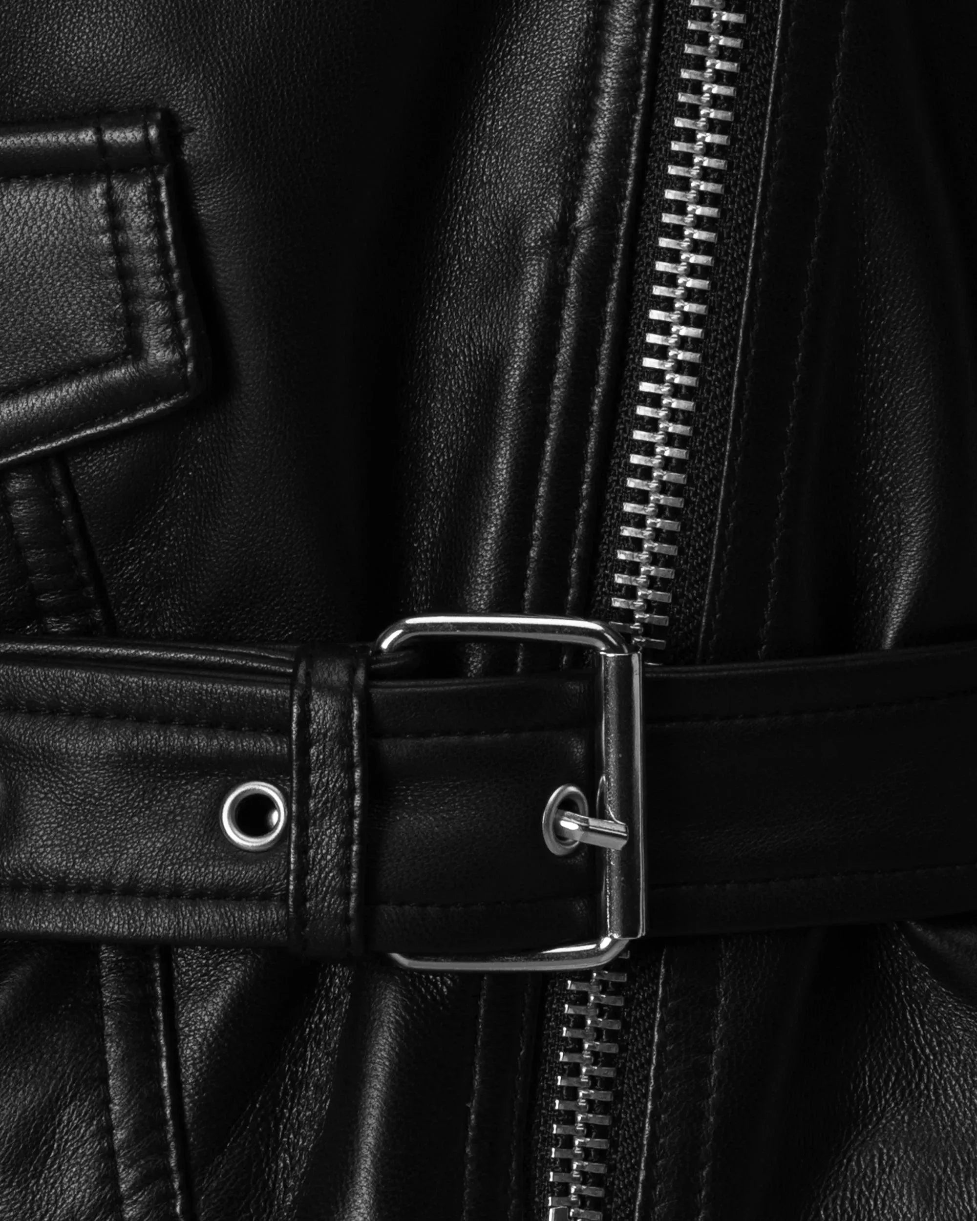 Premium Disthen Biker Jacket for Men & Women - Stylish Motorcycle Leather Jacket with Zipper Pockets - Perfect for Riding, Fashion, and Outdoor Adventures
