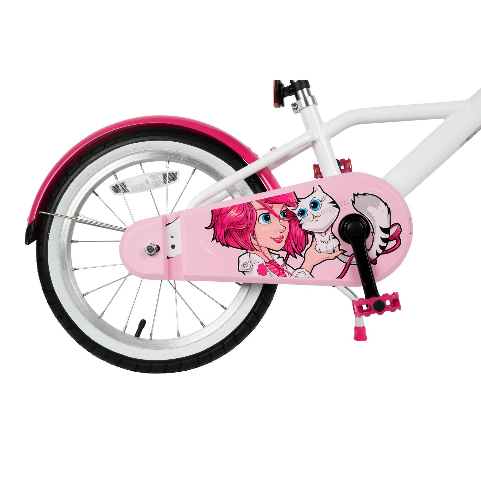 Btwin HYC500 Girls' Hybrid Bike 16 Inch for Kids Age 3-7 to 4-0 | Perfect for Neighborhood Rides, Park Adventures & Learning to Cycle