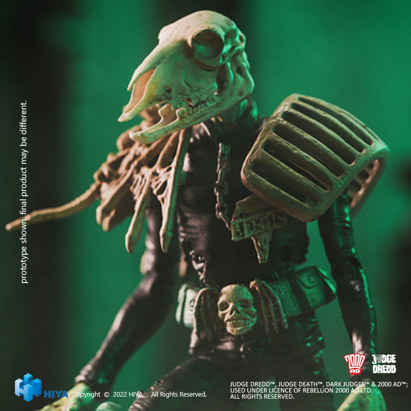 1/18 HIYA 4inch Action Figure - Exquisite Mini Series Judge Dredd Judge Mortis Collectible Toy for Display & Play | Perfect for Comic Fans & Collectors