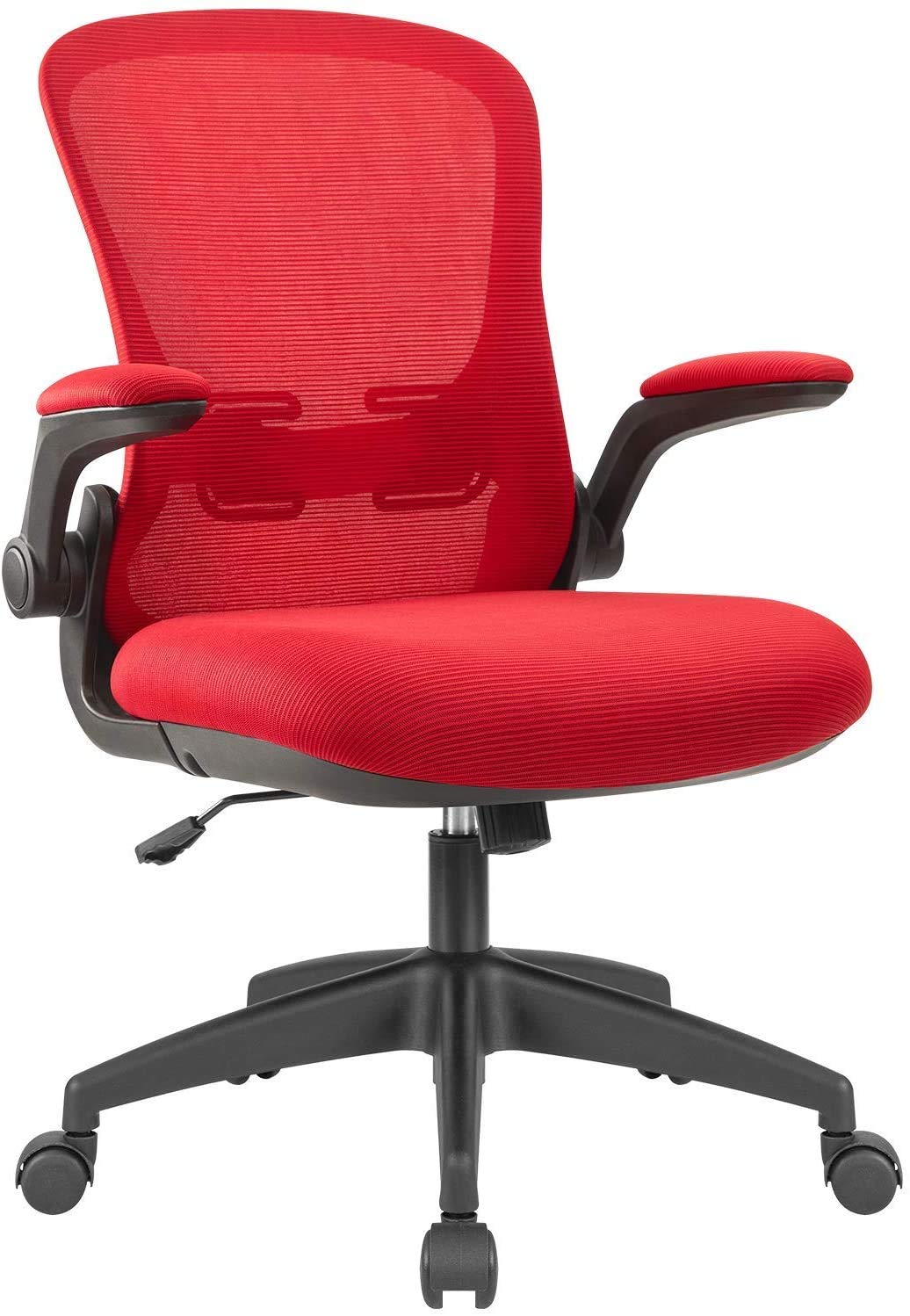 Ergonomic Swivel Rolling Task Chair - Modern Office Computer Desk Chair with Adjustable Height for Home & Workspace - Comfortable & Durable for Long Hours of Work, Gaming, or Studying