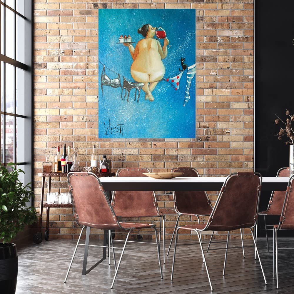 Out of This World Canvas Wall Art by Ronald West - Modern Fine Art Print for Living Room, Bedroom, Office & More - Ready to Hang 32x43 Inches - Perfect for Home Decor, Gifts & Interior Design
