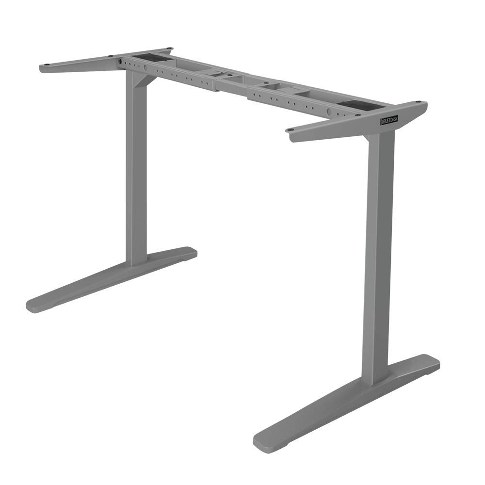 UPLIFT Desk - 2-Leg Adjustable Height Side Table Frame (Gray) - Perfect for Home Office, Gaming Setup & Standing Desk Workstation