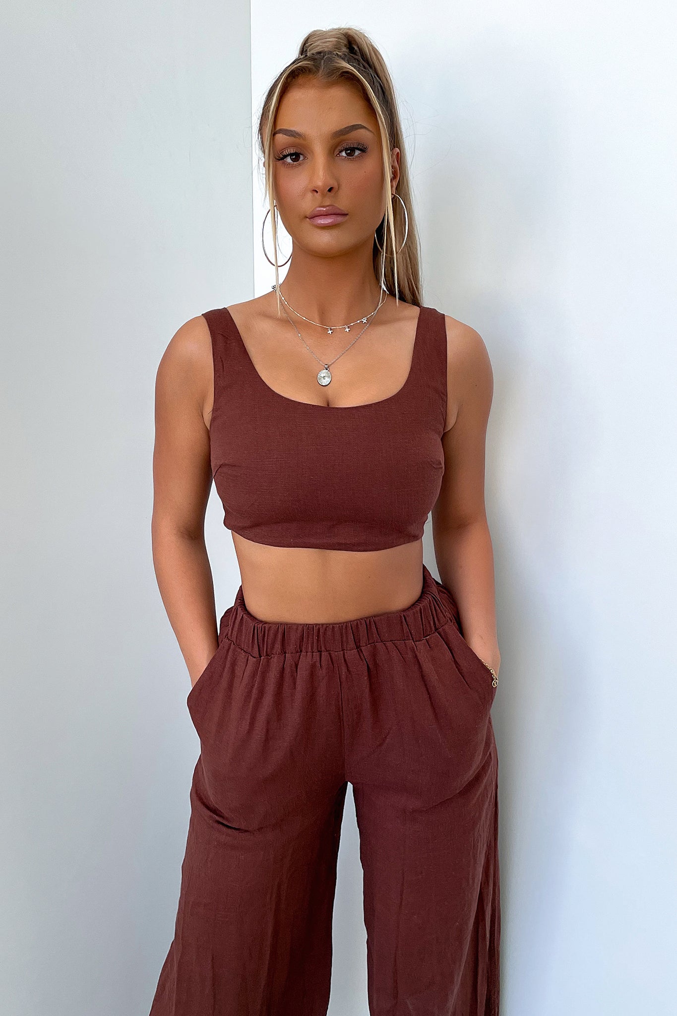 Inka Pants for Women - Comfortable Brown Casual Trousers for Work, Travel & Everyday Wear