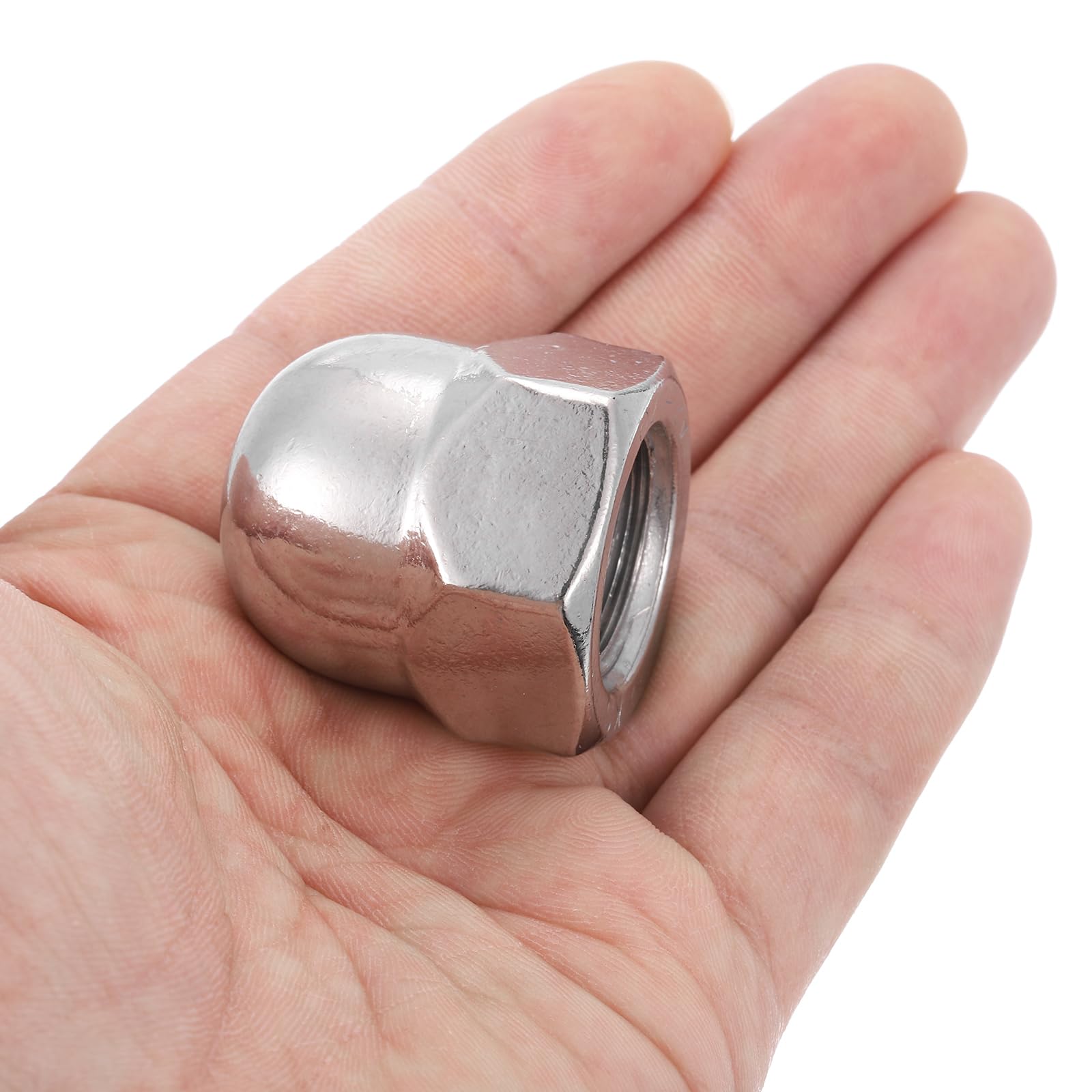 304 Stainless Steel M20x2.5 Acorn Cap Nuts - 2Pcs Dome Head Bolt Cover Hardware (Silvery) - Perfect for Automotive, Marine & Outdoor Equipment Protection