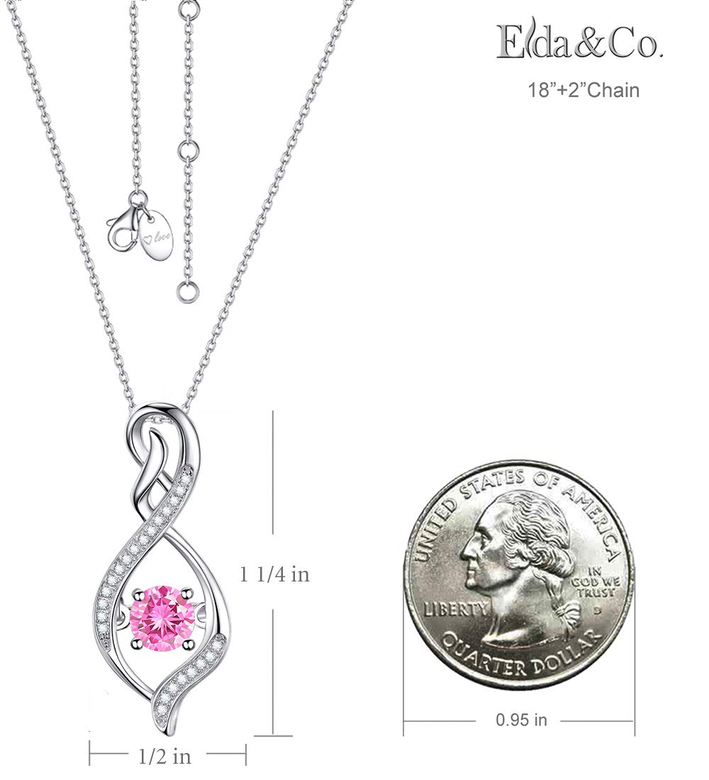 ELDA & CO. Endless Love Necklace for Women - April & May Birthstone Simulated Diamond Emerald Jewelry Gift for Wife, Mom, Her | Perfect for Birthday, Anniversary, Mother's Day & Special Occasions