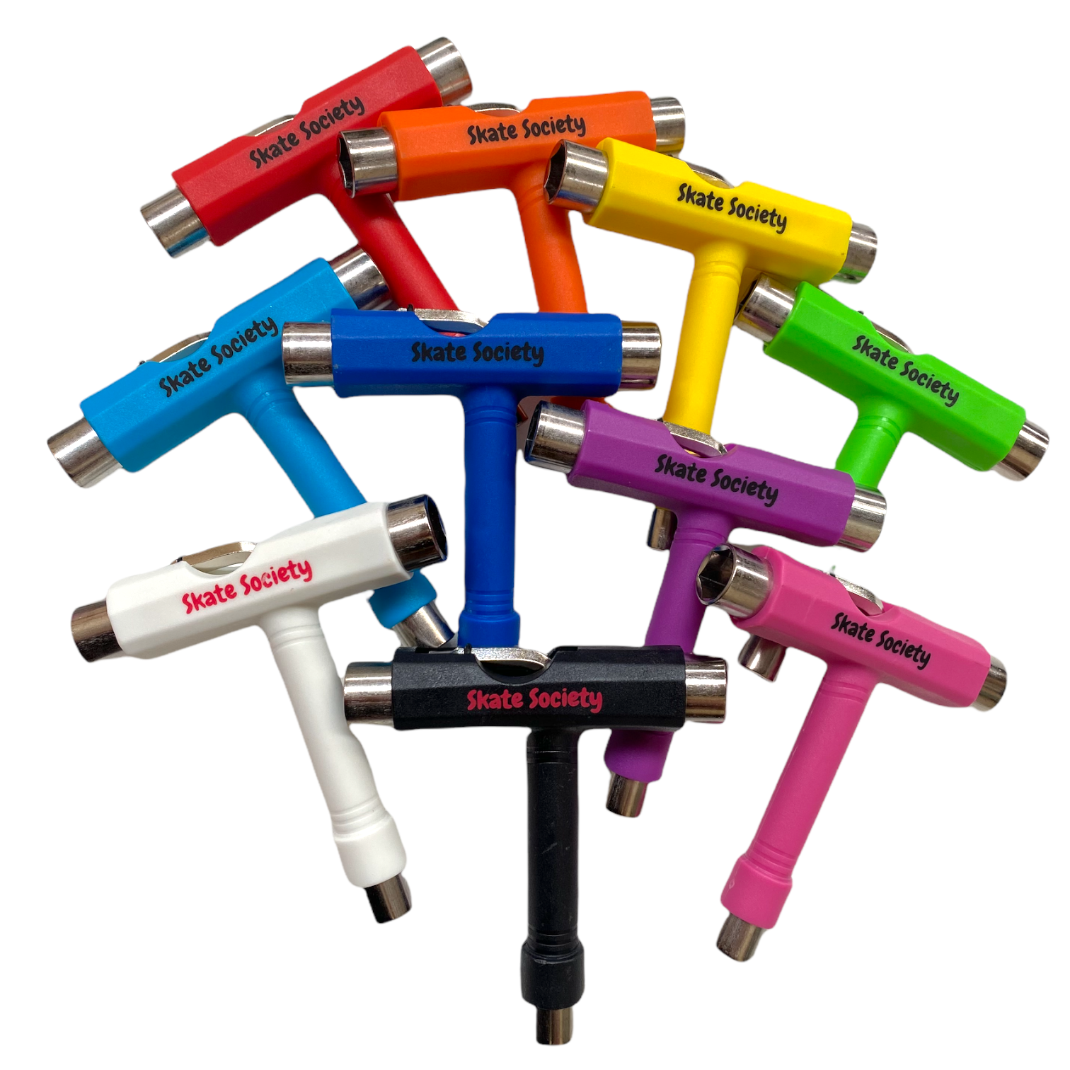 Premium Skateboard Multi-Tool | Skate Society Skate Tool for Adjusting Trucks, Wheels & Bearings | Perfect for Skate Park, Street Skating & DIY Maintenance