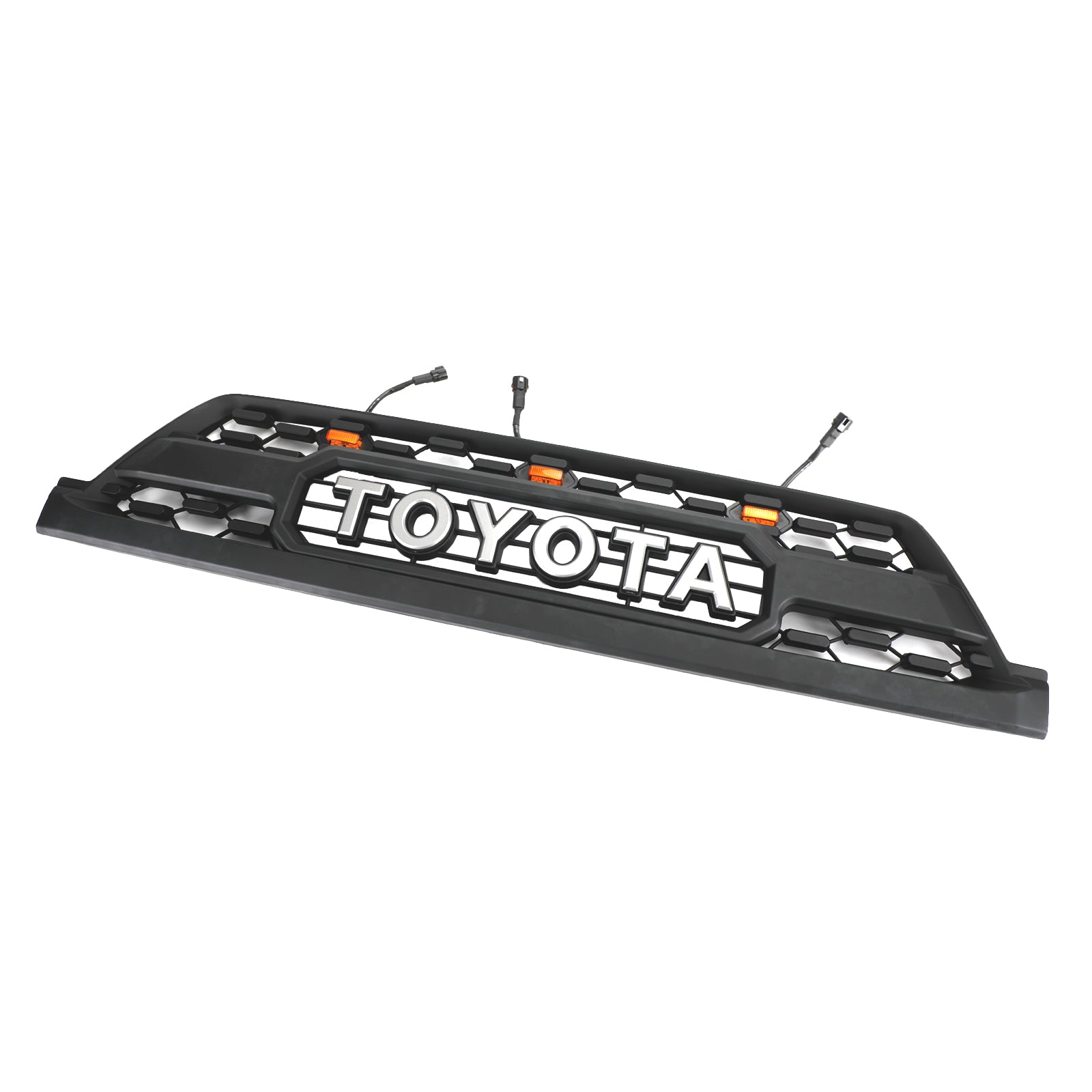 02-05 Toyota 4Runner TRD PRO Style Front Bumper Grille with Amber Lights & Toyota Letter - Off-Road Upgrade for Adventure & Truck Customization