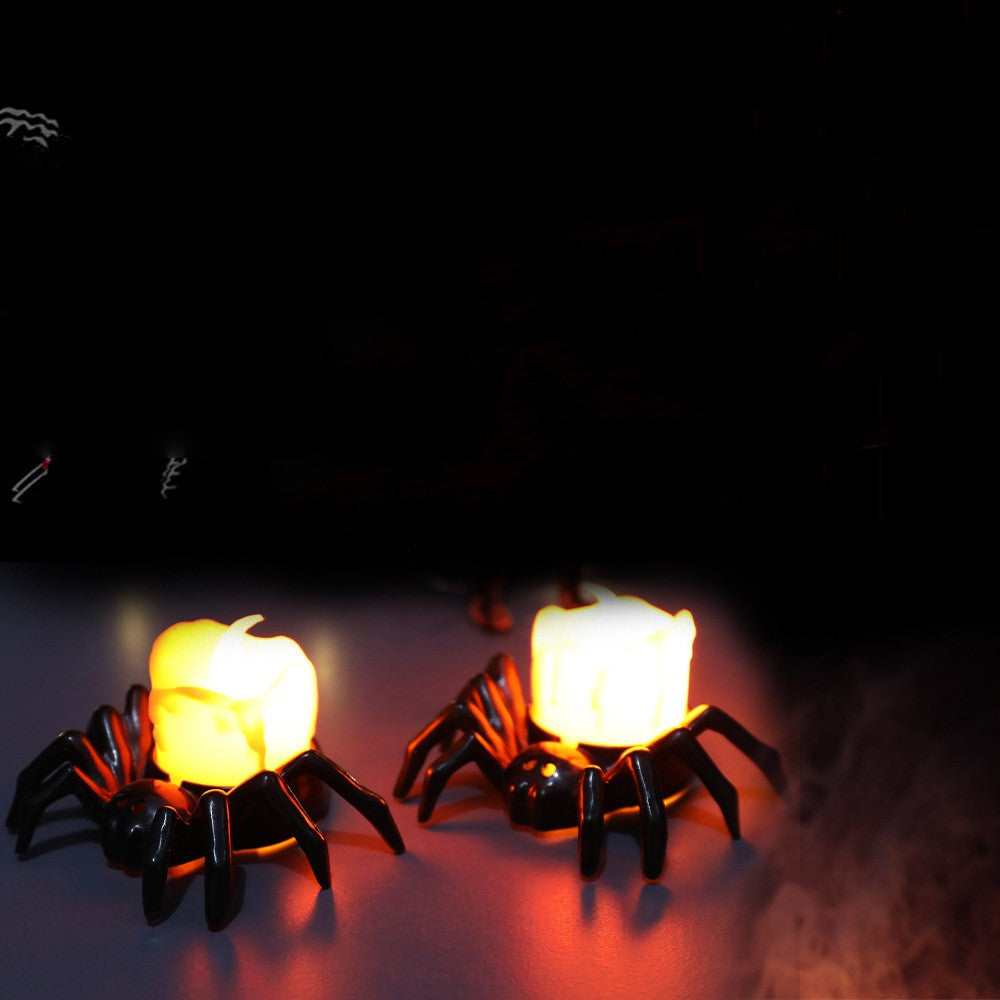 Spooky Halloween Spider Candlestick Decorations - Gothic Candle Holders for Halloween Party, Home & Table Decor - Perfect for Haunted House, Pumpkin Patch & Trick-or-Treat Decor