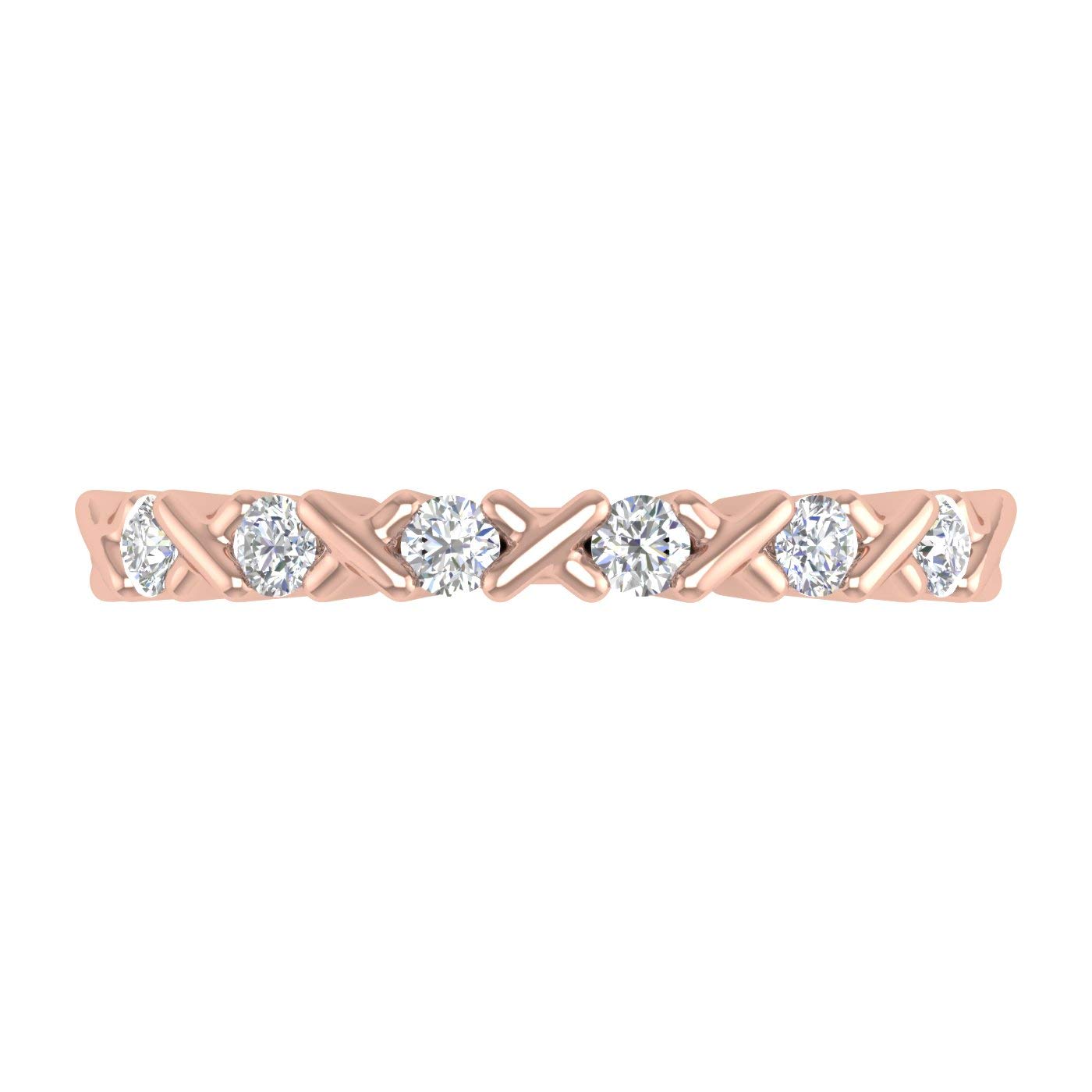 1/4 Carat Round Diamond Wedding Band Ring in 10K Gold - Elegant Bridal Jewelry for Engagement, Anniversary & Special Occasions