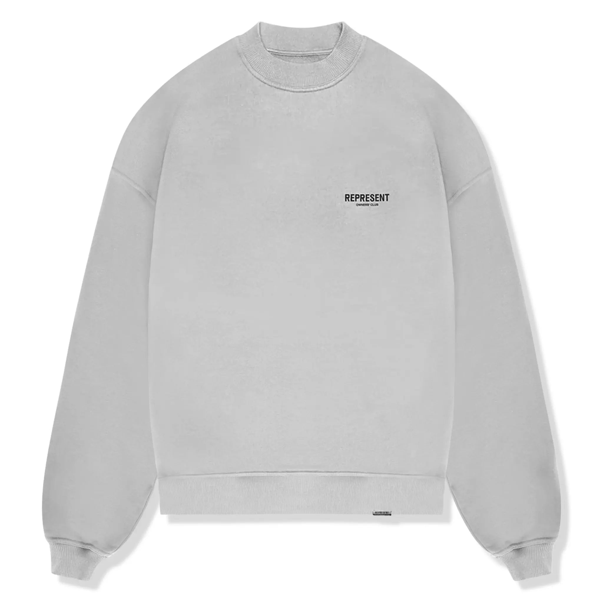 Represent Owners Club Ash Grey Sweatshirt - Premium Cotton Pullover Hoodie for Men & Women | Streetwear Fashion, Casual Wear, Gym & Lounge Outfit