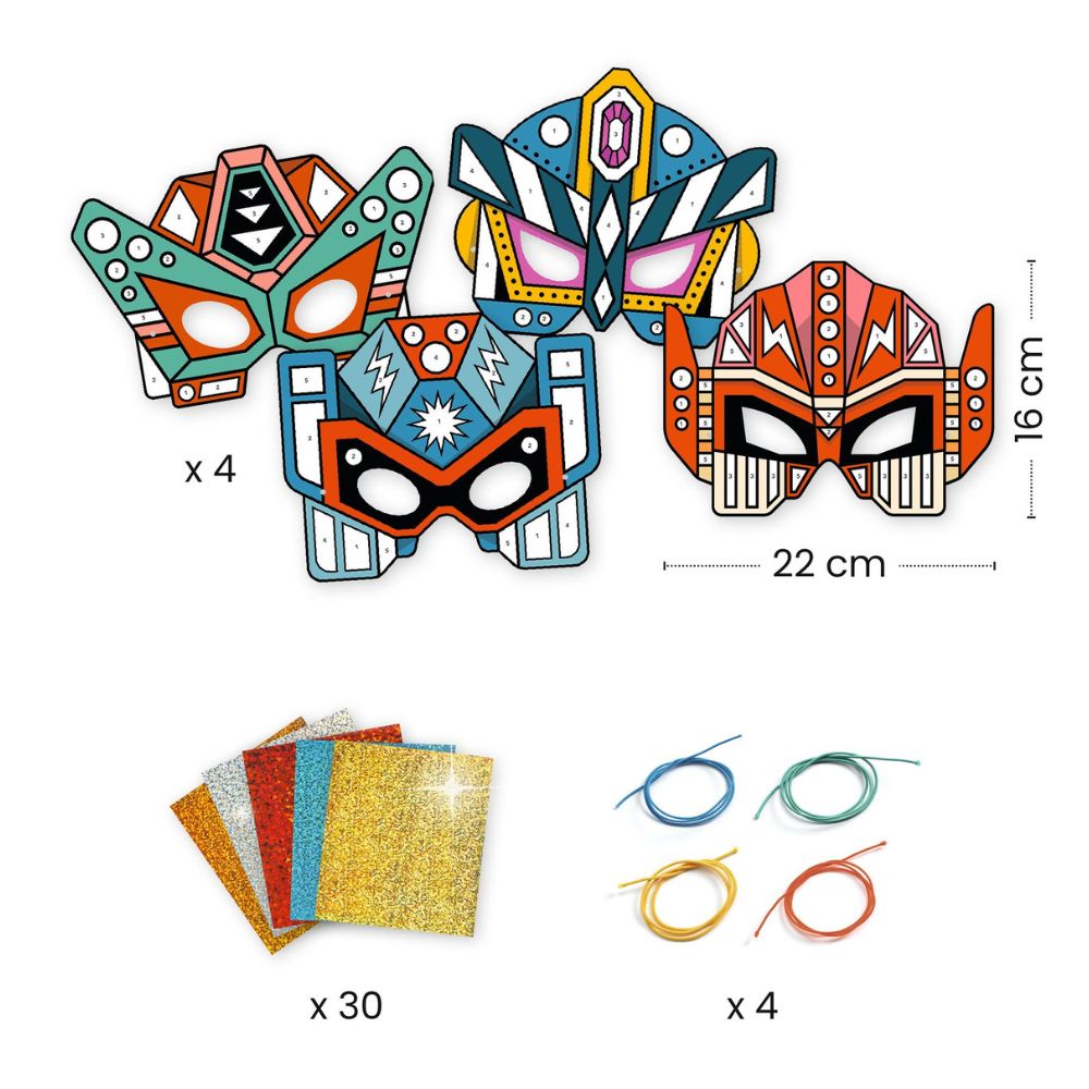 DIY Super Robot Masks Craft Kit for Kids - Creative Art Project for Parties, Halloween & Dress-Up Play