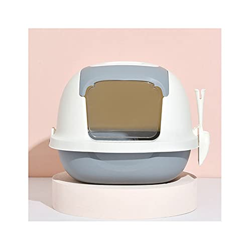 Fully Enclosed Cat Litter Box - Large Anti-Splash Design with Odor Control | Modern Cat Toilet for Home Use | Perfect for Multi-Cat Households & Small Spaces (Color: A)