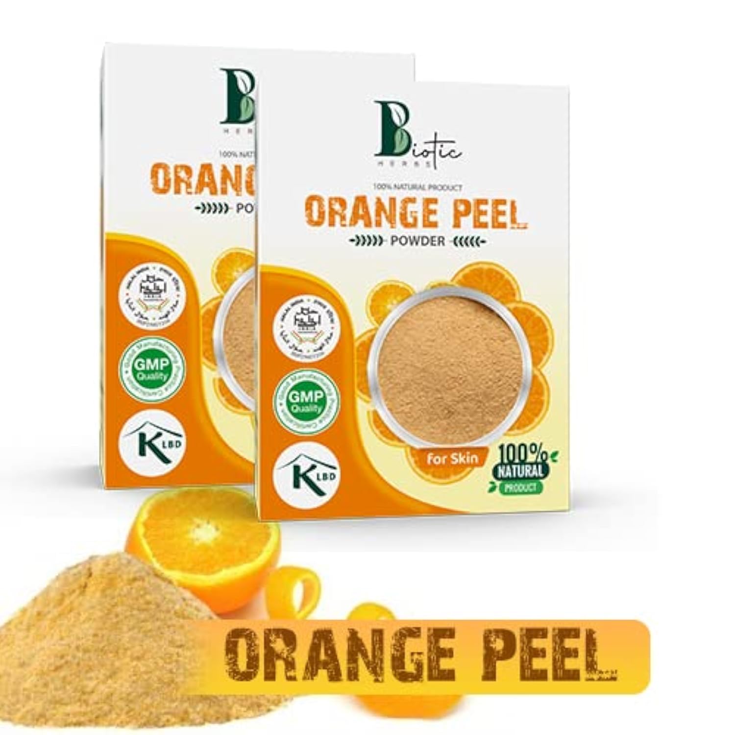 Biotic Herbs Pure Natural Organic Orange Peel Powder for Skin Whitening & Brightening - 200g | Face Mask, Glow Boost, Natural Skincare for Radiant Complexion | DIY Beauty, Spa Day, At-Home Facial Treatment