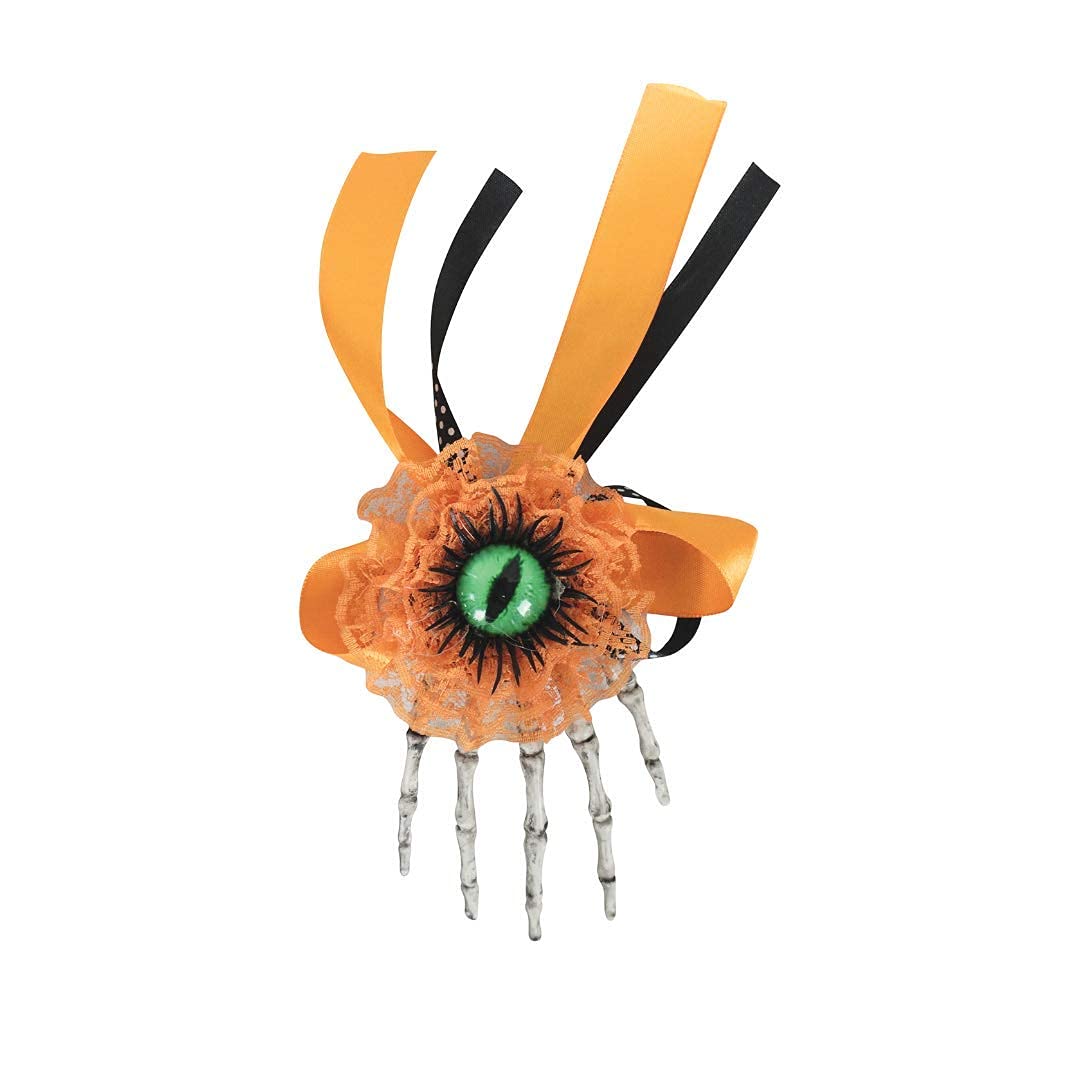 Gothic Hair Clips for Women - Skeleton Hand & Cat Eye Halloween Hair Accessories (Pack of 3) | Perfect for Halloween Costumes, Gothic Fashion, and Dark Aesthetic Outfits