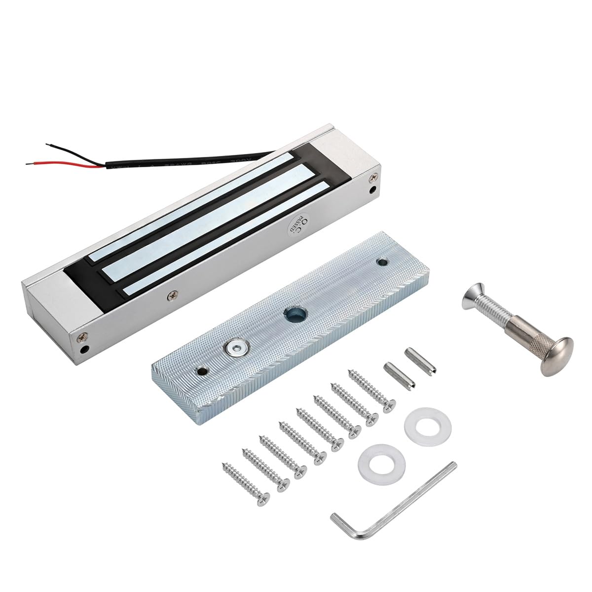 Waterproof 350LBS (180KG) Holding Force Electromagnetic Lock - 12V Fail Safe NC Mode Electric Magnetic Door Lock for Access Control System - Ideal for Office Buildings, Hotels & Security Gates