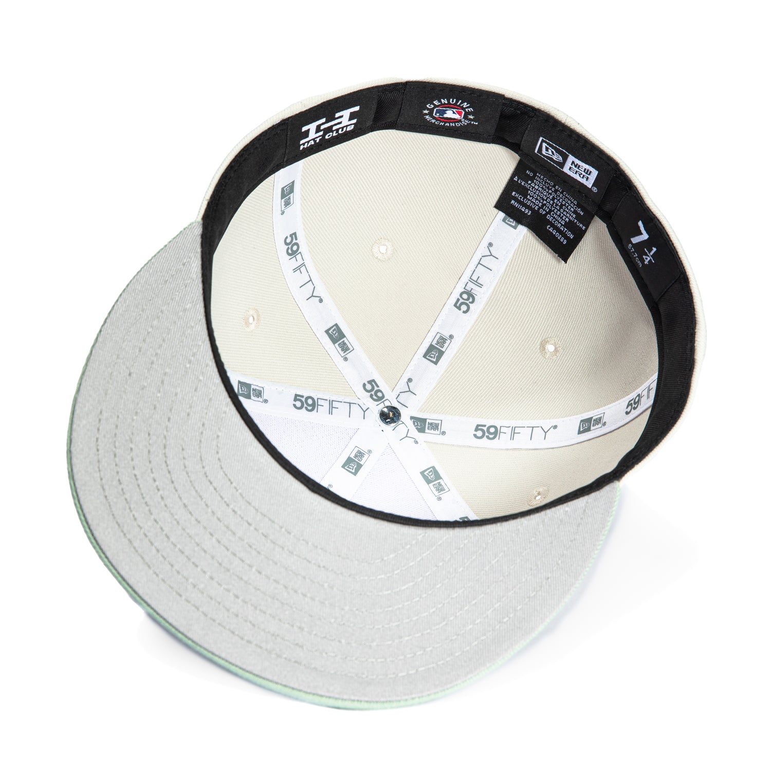 New Era 59Fifty Los Angeles Dodgers Baseball Cap - Stone & Everest Green - Adjustable Snapback Hat for Men & Women - Perfect for Baseball Games, Streetwear & Casual Outfits