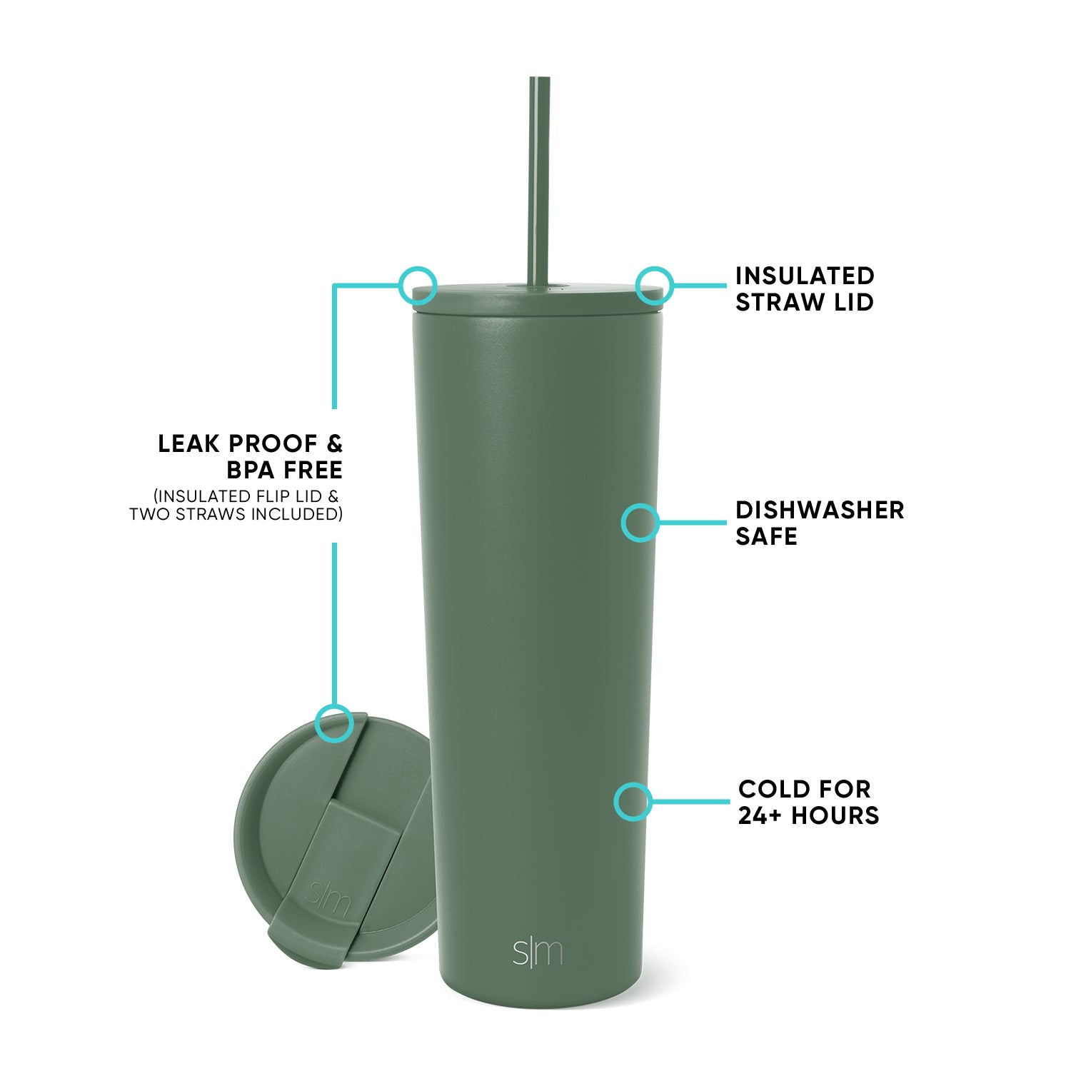 28Oz Classic Tumbler with Lid and Straw - Stainless Steel Vacuum Insulated Cup for Hot & Cold Drinks - Perfect for Coffee, Tea, Water, Smoothies - Ideal for Office, Travel, Gym, and Outdoor Activities