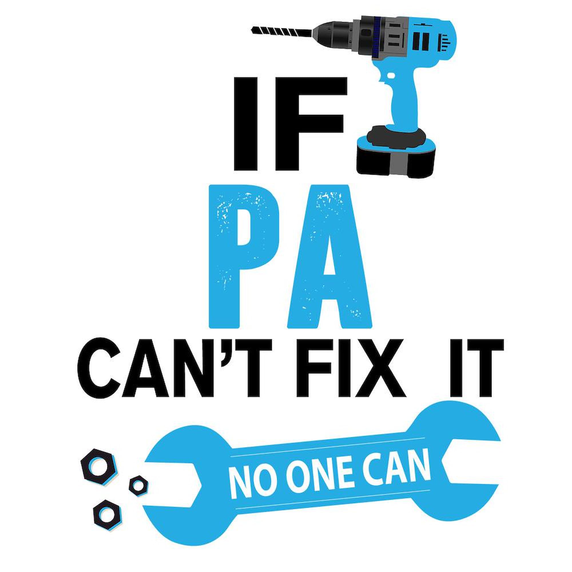 CafePress 'If Pa Can't Fix It No One Can' 20 Oz Ceramic Mega Mug - Large Coffee Cup for Dad, Father's Day Gift, Office & Home Use