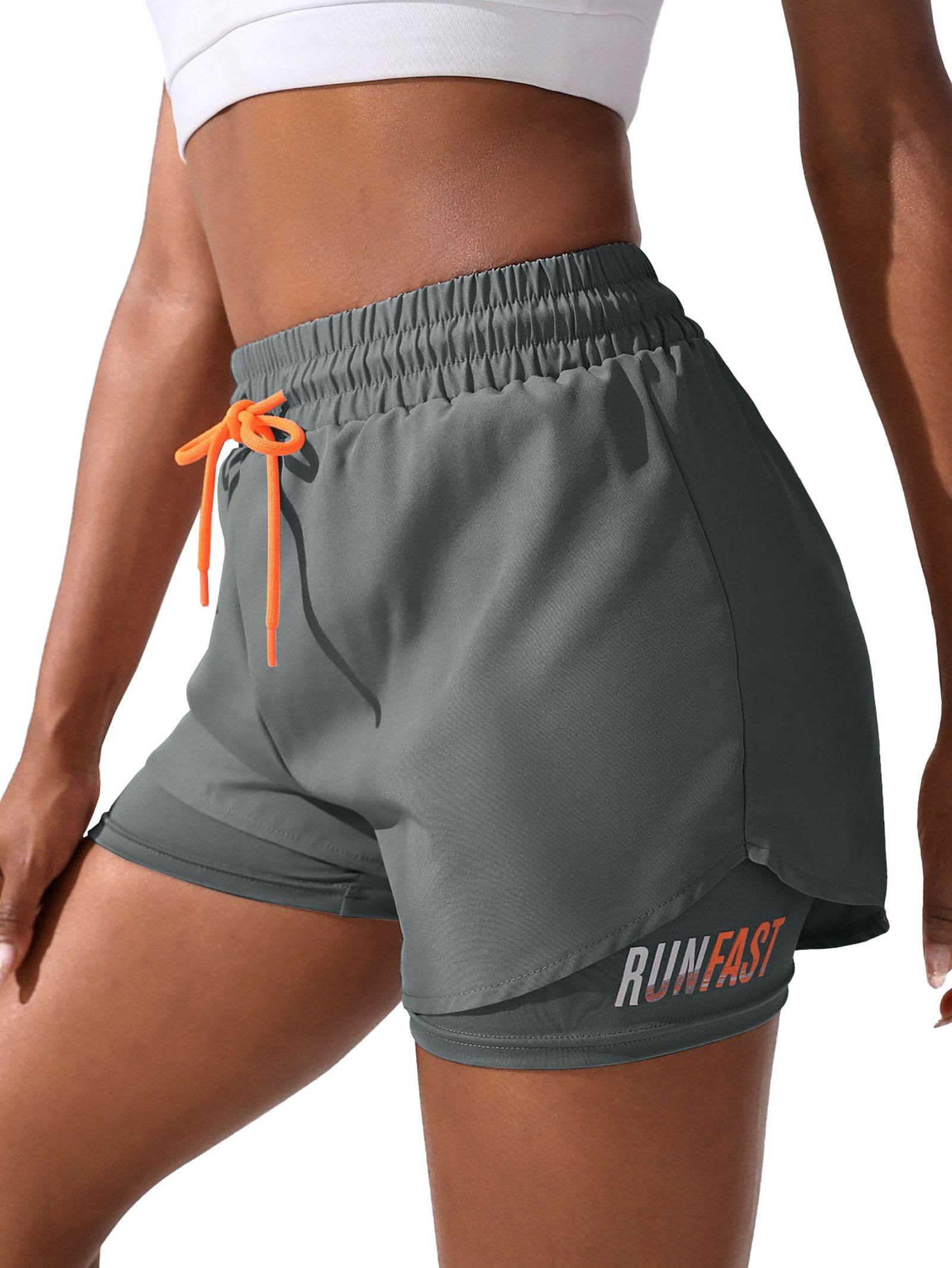 YOAKUKA Women's 2-in-1 Workout Shorts with Built-in Liner - High Waist Yoga Running Tennis Skirt for Gym, Fitness & Summer Sports - Perfect for Workouts, Running, Yoga and Casual Wear