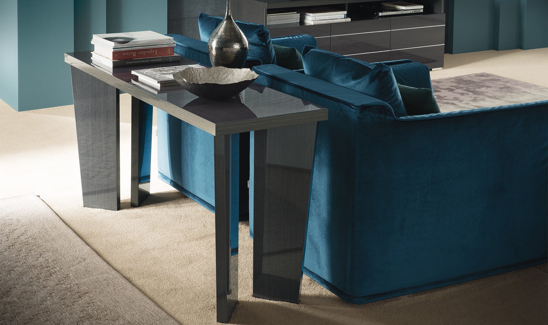 ALF Versilia High Gloss TV Stand - Modern Entertainment Center with Storage for Living Room, Bedroom & Home Theater
