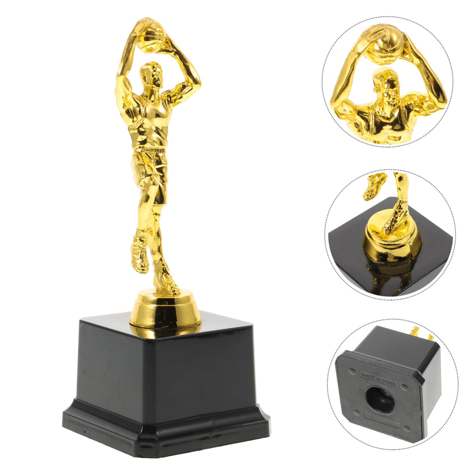 BRIGHTFUFU 2-Pack Classic Basketball Trophy Figurine - Commemorative Sports Award for Basketball Tournaments, Team Awards & Player Recognition