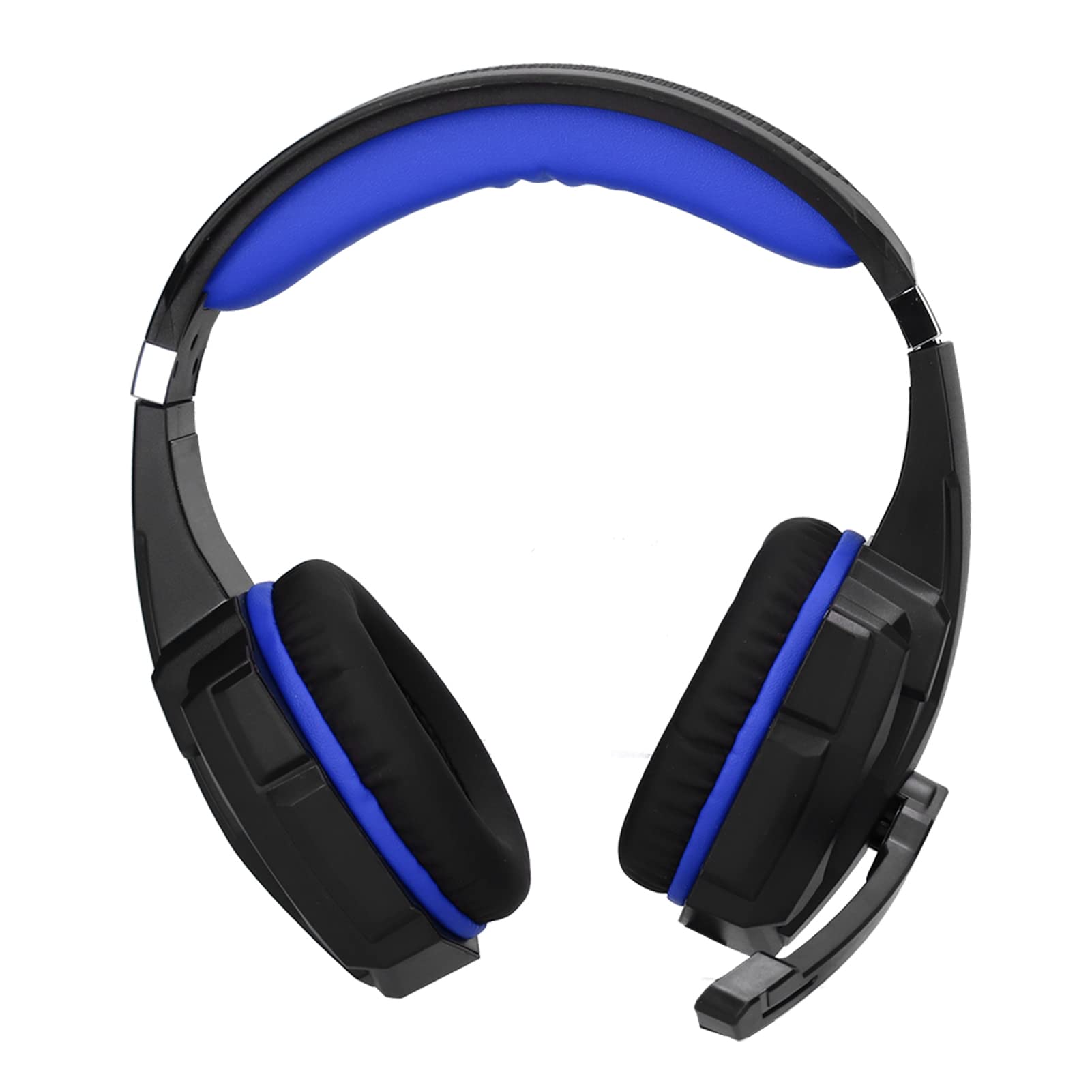 Wired Gaming Headset with Stereo Sound & Multi-Color LED Lights for PC, PS4, Xbox - Blue | Perfect for Competitive Gaming, Streaming & Online Chat