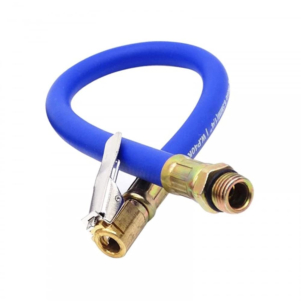 MiOYOOW Heavy Duty Tire Inflator Hose with Locking Air Chuck - 3ft Rubber Air Hose for Car, Motorcycle, Van & Truck Tires - Perfect for Roadside Emergencies and Garage Use