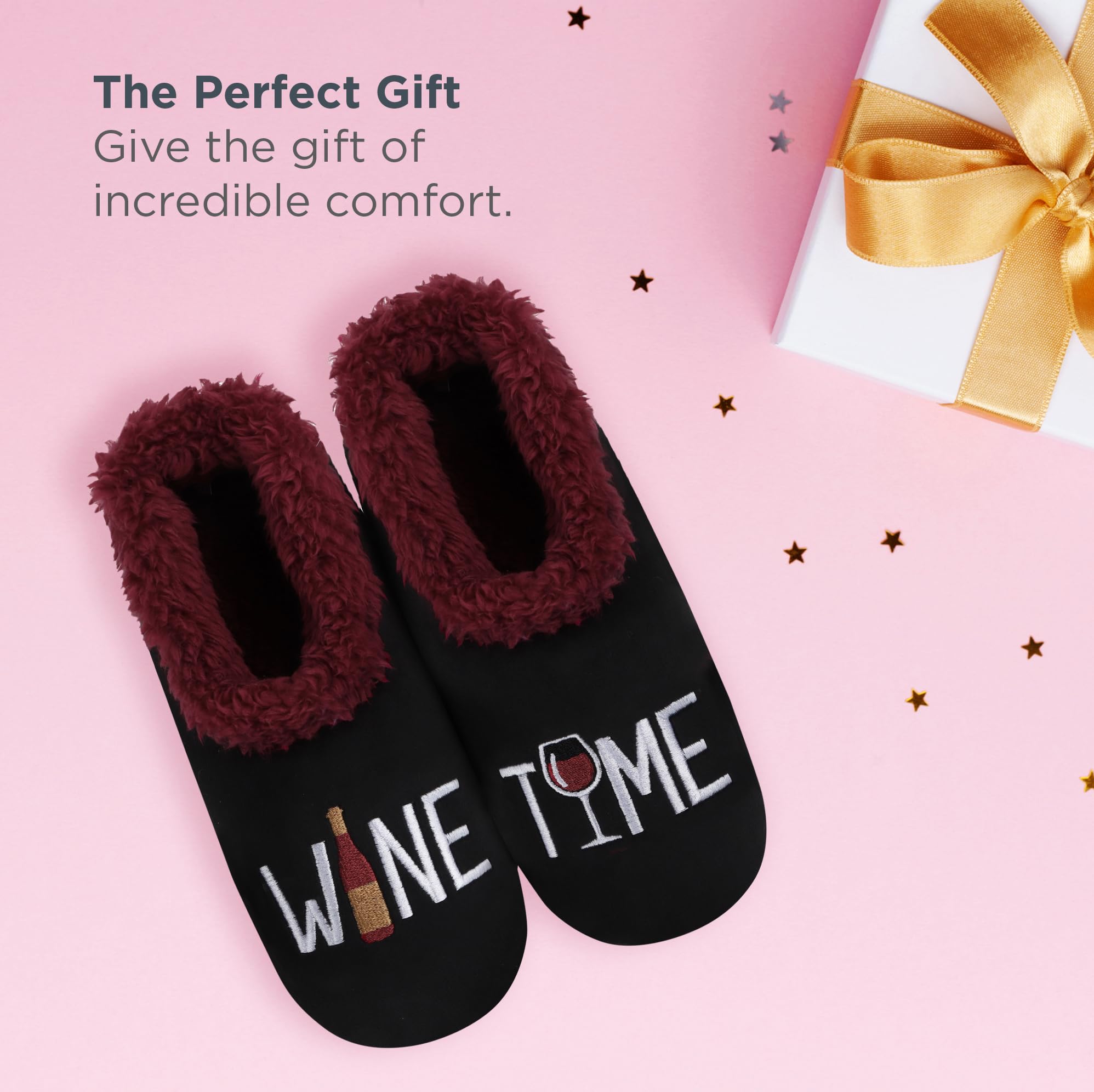 Cozy Sherpa-Lined Slipper Socks for Women - Non-Slip Fuzzy Winter Slippers with Warm Fleece Lining - Perfect for Indoor Comfort, Lounge Wear & Cold Weather Relaxation