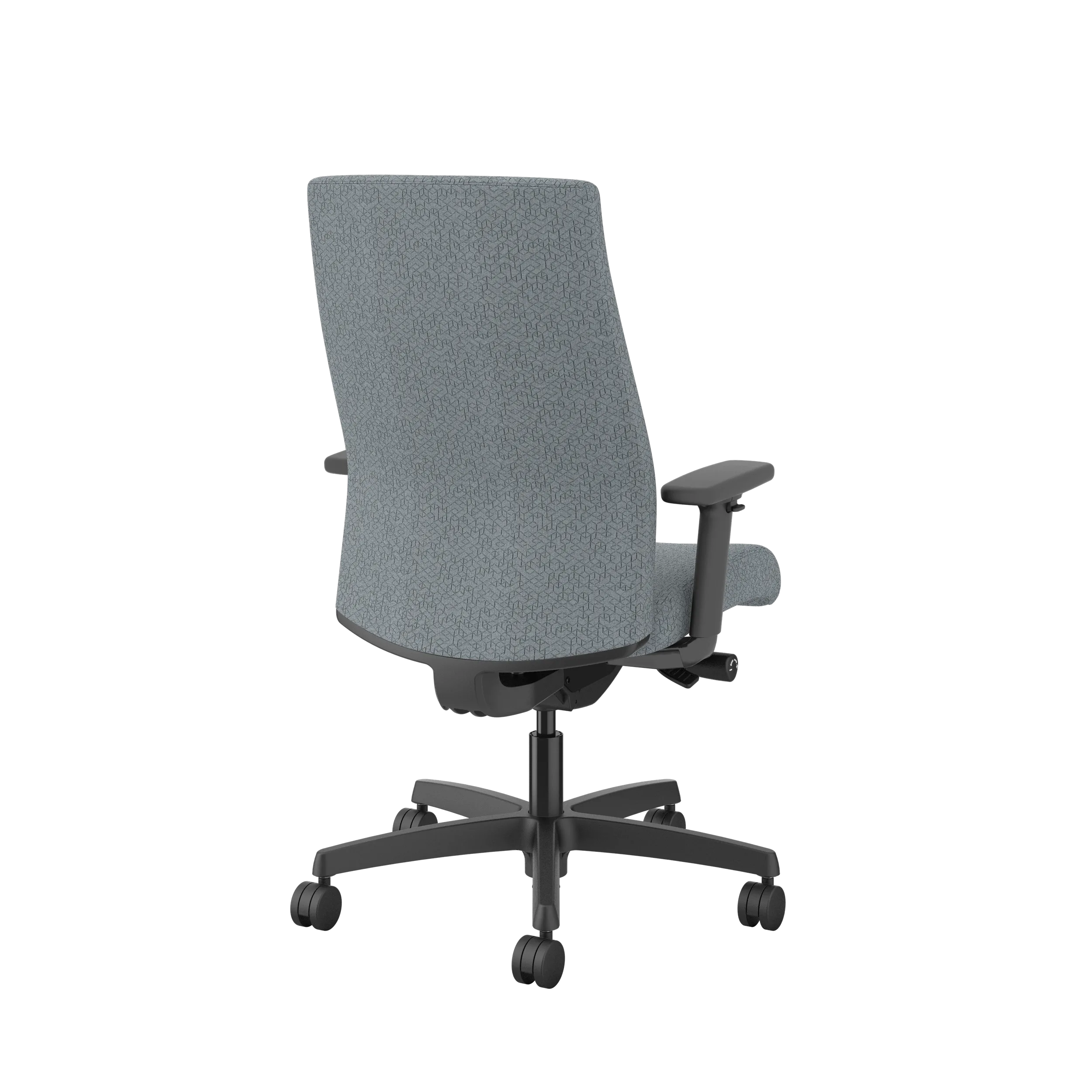 HON Ignition Upholstered Mid Back Office Chair - Ergonomic Mesh Task Chair with Adjustable Lumbar Support for Home & Office Workspace - Perfect for Long Hours of Computer Work and Video Conferencing