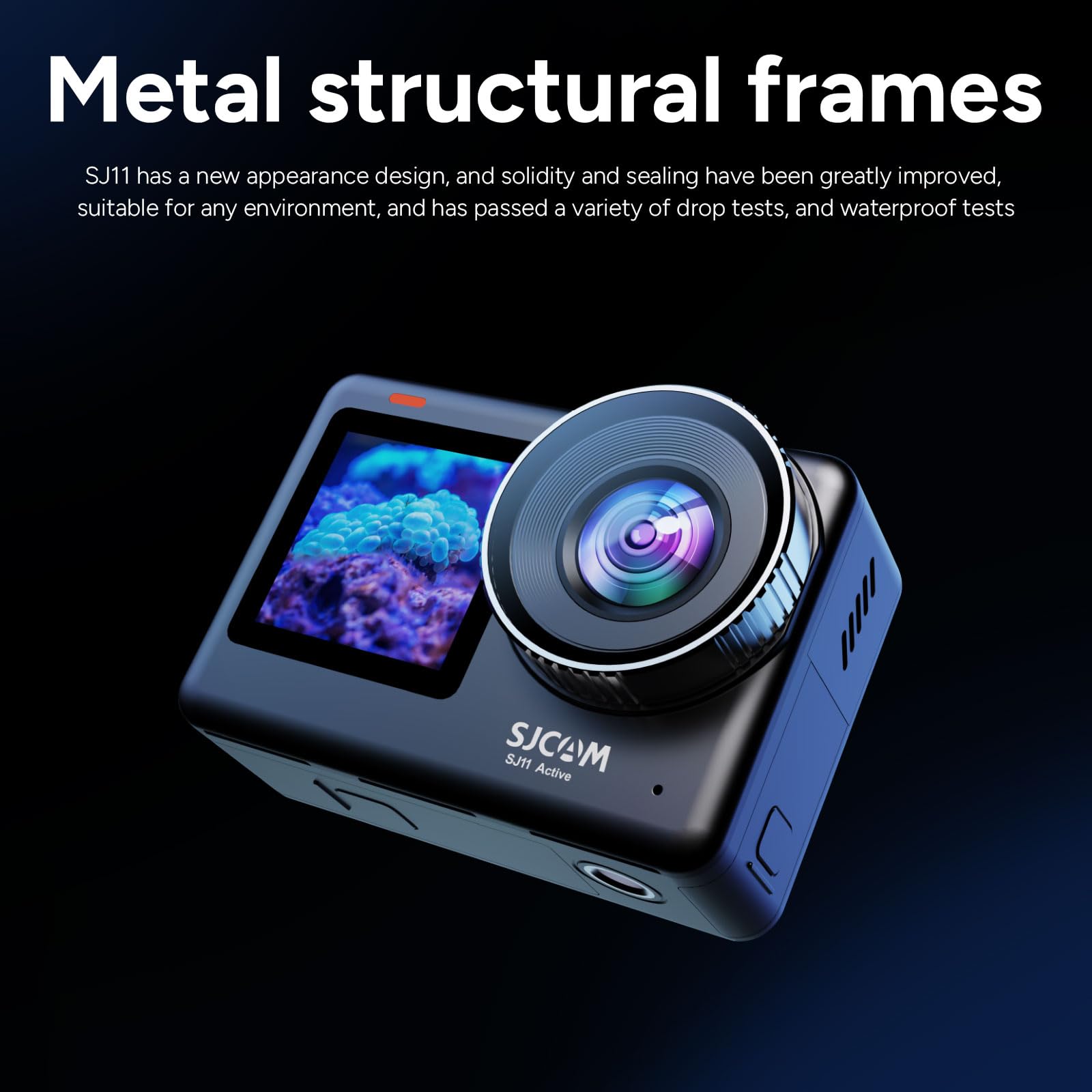 SJCAM SJ11 4K Waterproof Action Camera with OIS+EIS Stabilization - 98ft Underwater, Motorcycle Helmet Mount, Ultra Wide FOV & Active HDR, 5G WiFi, Remote Control - Perfect for Surfing, Skiing, Cycling & Extreme Sports Adventures