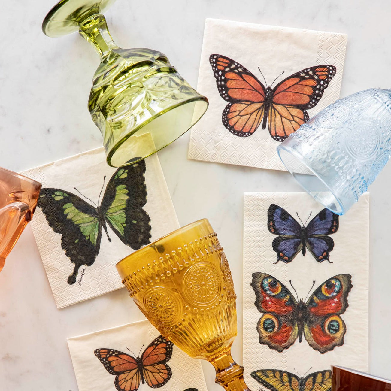 Elegant Butterfly Guest Napkins - Premium Paper Napkins for Weddings, Parties & Special Events - Perfect for Dining, Decor & Gift Wrapping