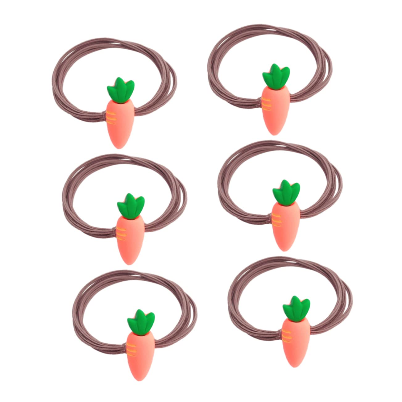 Beavorty 6pcs Hair Rings & Scrunchies for Girls - Soft Elastic Hair Bands, Ponytail Holders, Acrylic Hair Ribbons - Perfect for School, Parties & Everyday Styling