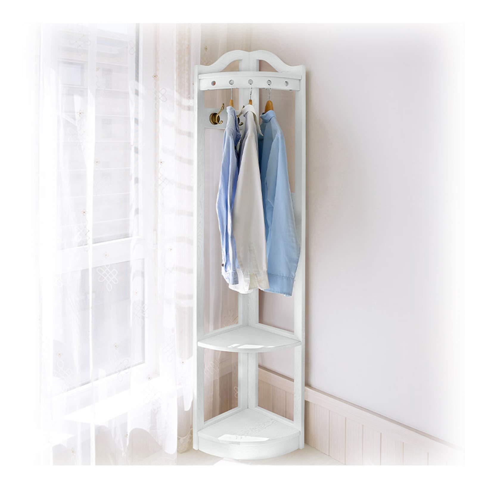 Wooden Coat Rack with 9 Hooks - Heavy Duty for Hallway & Bedroom Storage