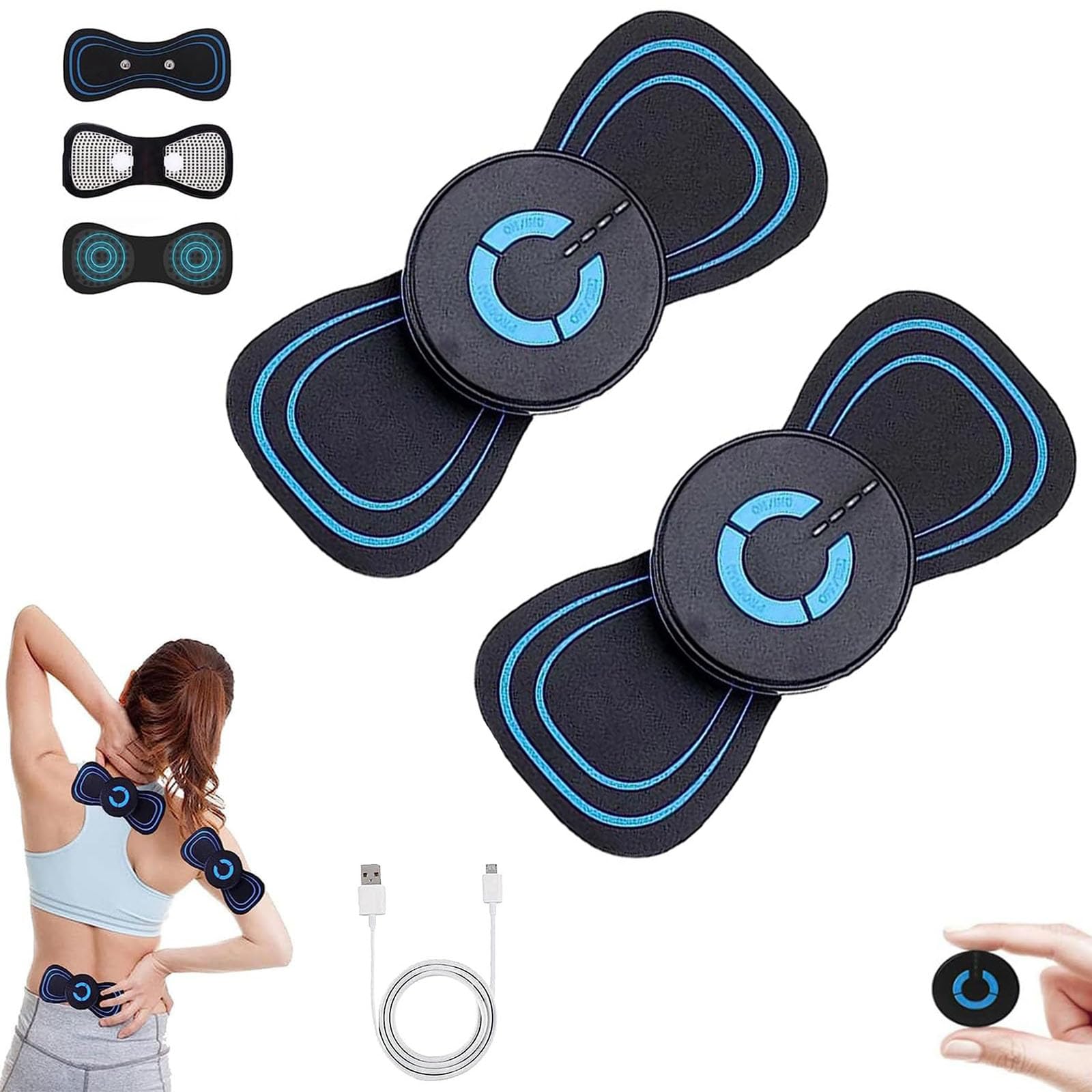 Mediess Total Body Massager - Portable Deep Tissue Massage Gun for Back, Neck, Shoulder & Leg Pain Relief - Handheld Percussion Massager for Athletes, Office Workers & Home Use - Mini Whole Body Relaxation Device