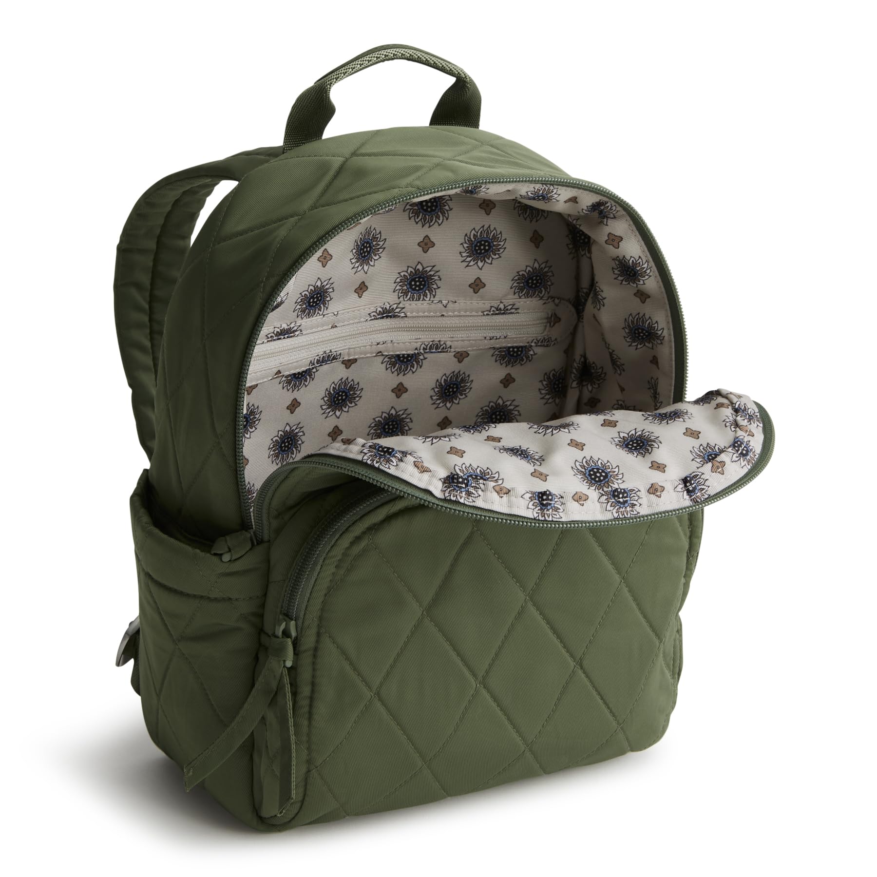 Vera Bradley Women's Small Banbury Backpack - Performance Twill, Bronze Green, One Size - Perfect for Work, School & Travel