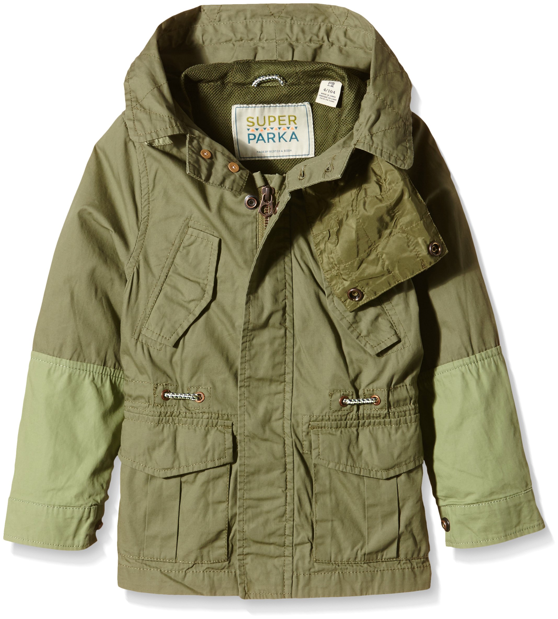 Scotch & Soda Boys' Hooded Jacket with Pockets - Stylish & Comfortable Outerwear for School, Playdates & Outdoor Adventures
