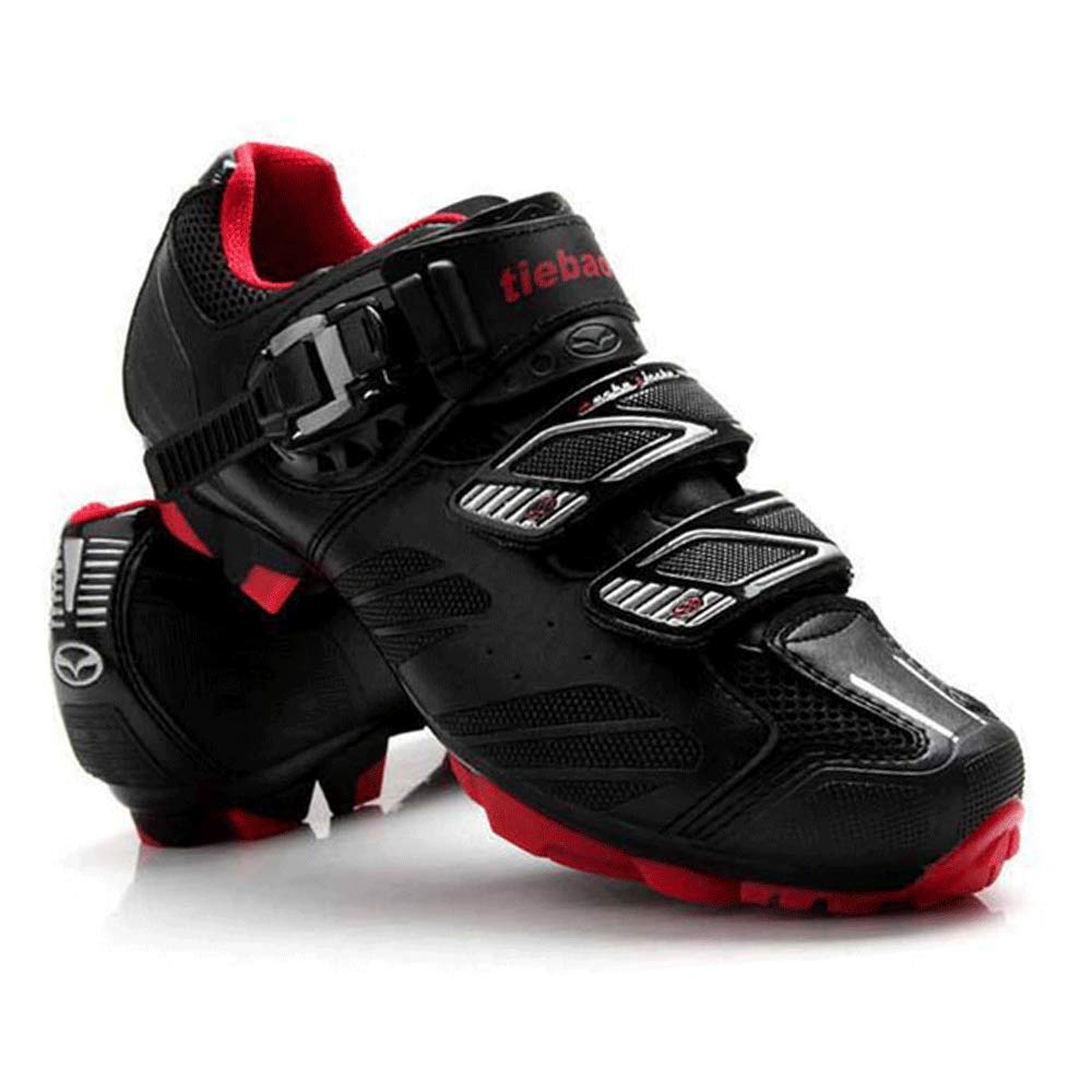 FACAI Men's Road Cycling Shoes - Lightweight Racing Bike Shoes for Competitive Cycling & Training - Secure Fit with Bicycle Lock Sneaker Design - Black Size 42 - Perfect for Road Racing, Triathlons & Indoor Cycling Workouts